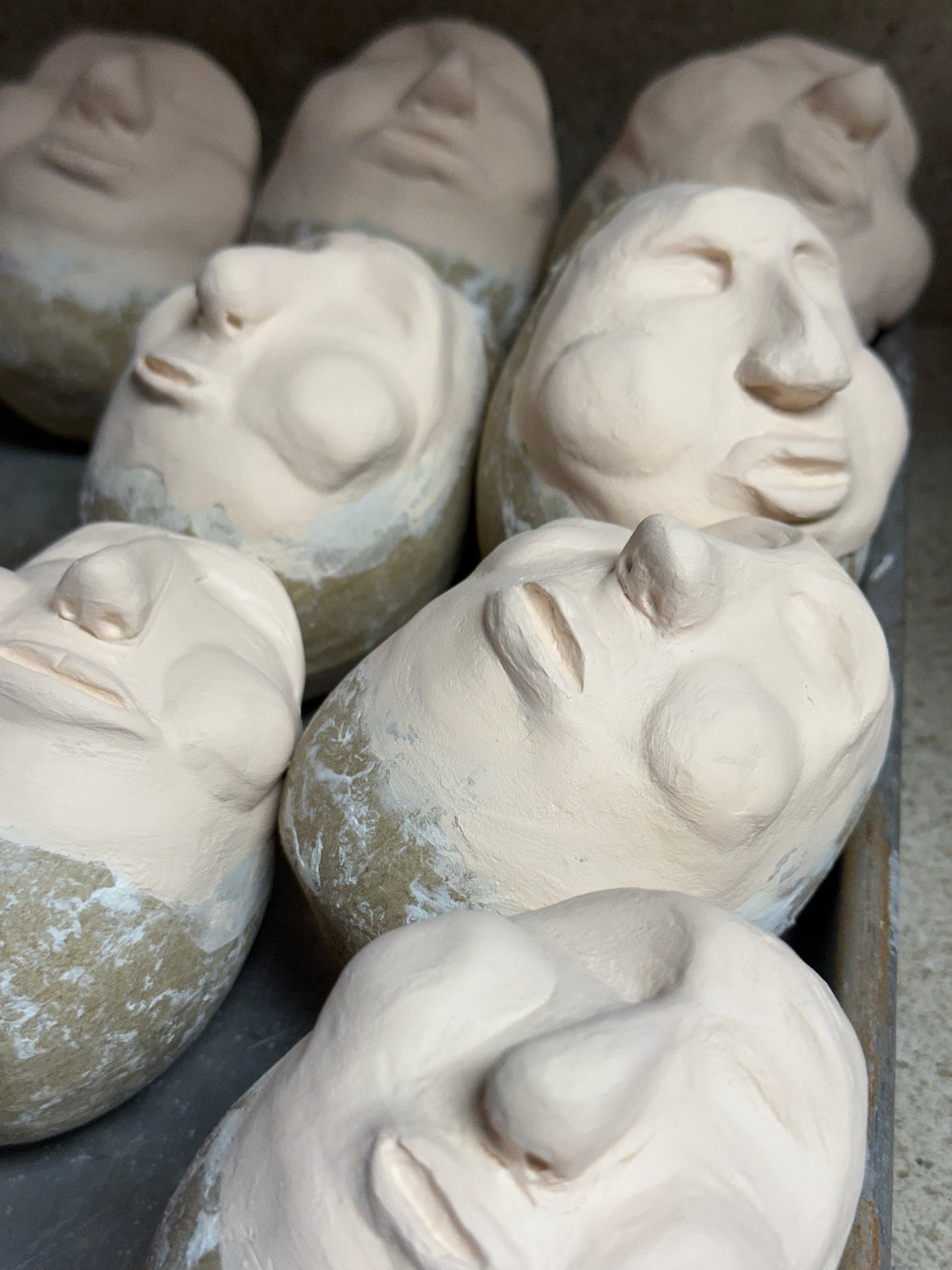 CLAY FACE SANTA, 21", Handcrafted, Assorted