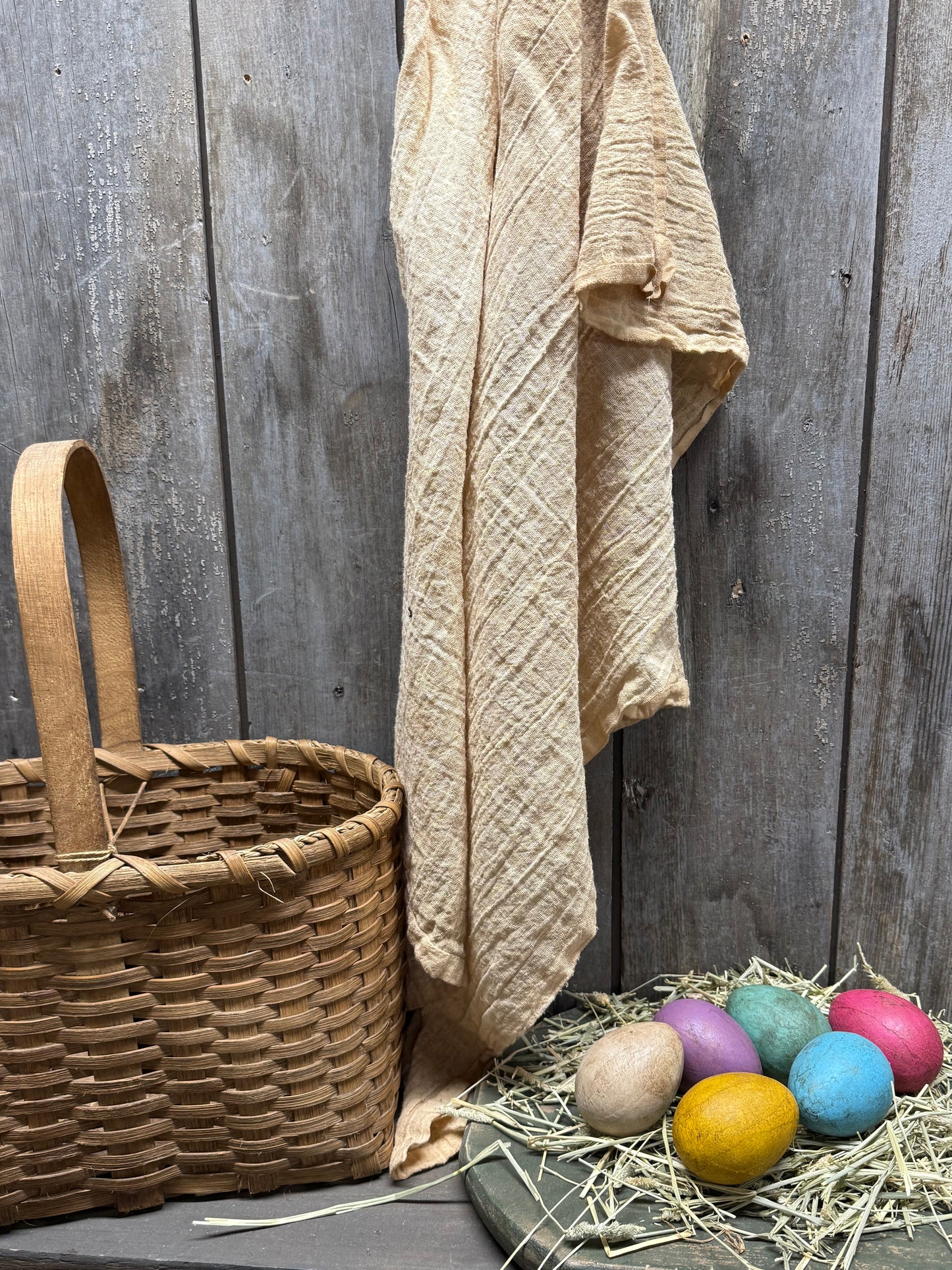 Paper Mache Eggs, Set/6, PRIMITIVE SPRING