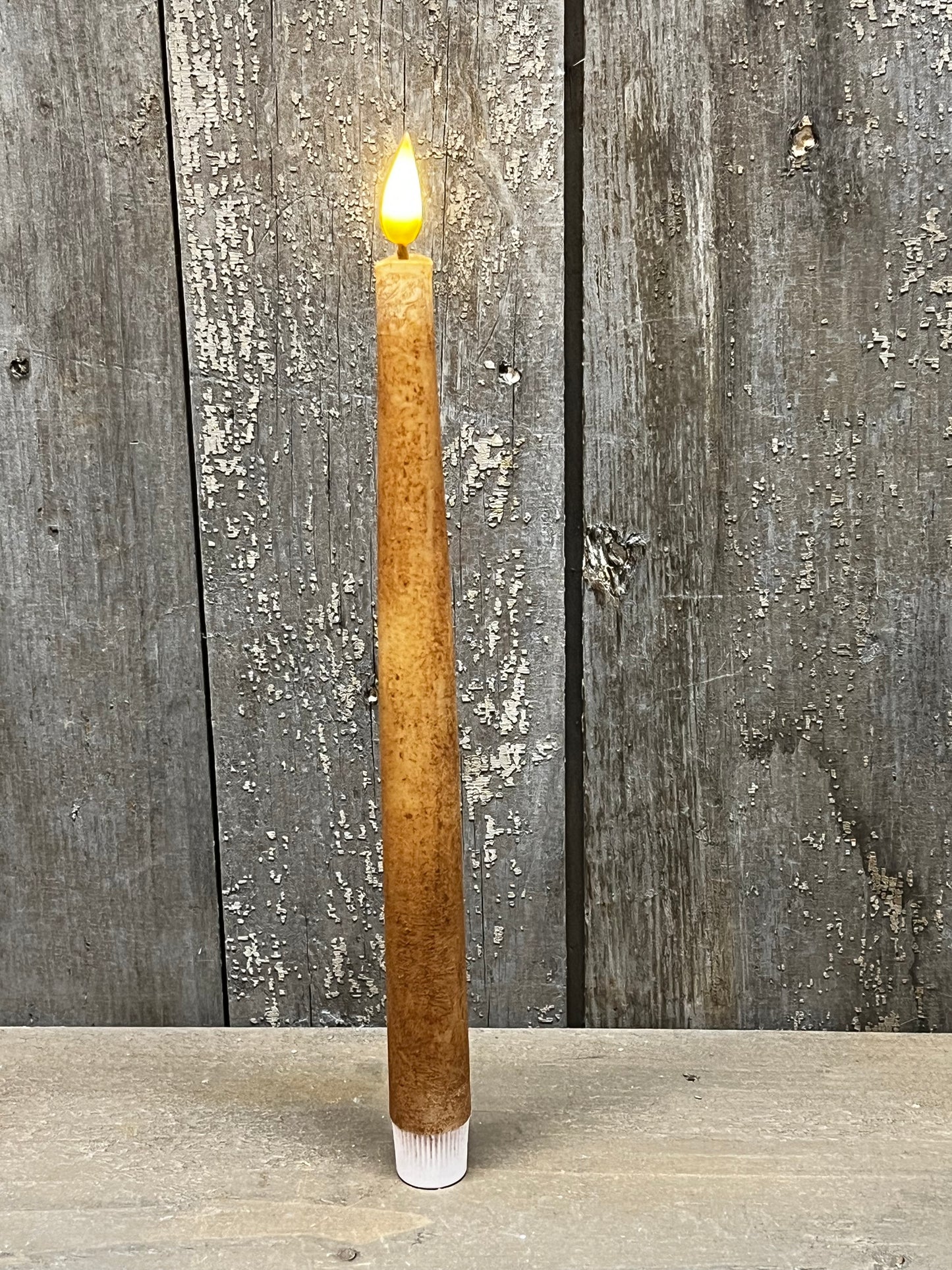 Candle, Taper, Timer, 11.5” BROWN