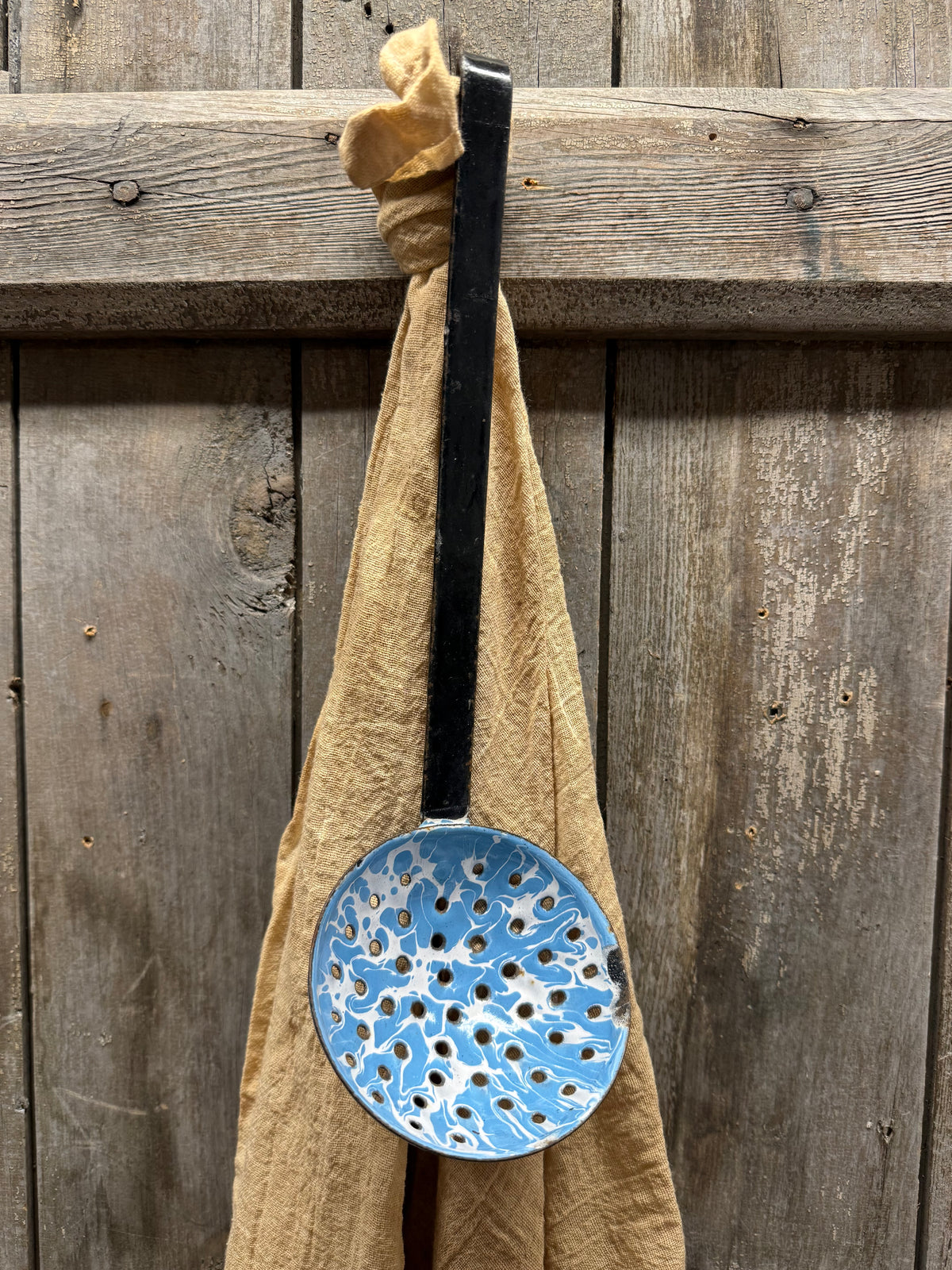 LADLE, 12", Blue/White Swirl