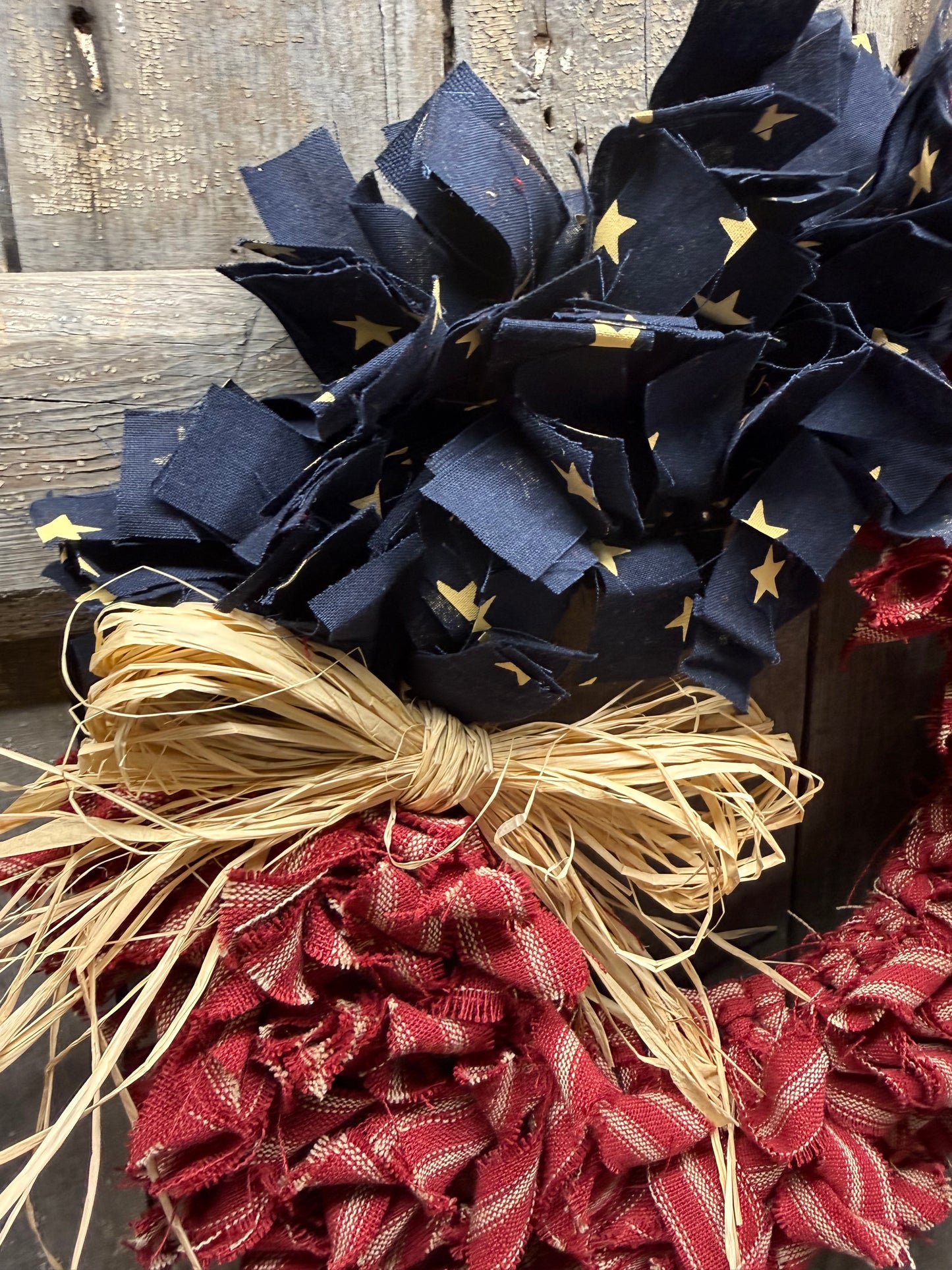 Wreath, 15" Homespun, PATRIOTIC