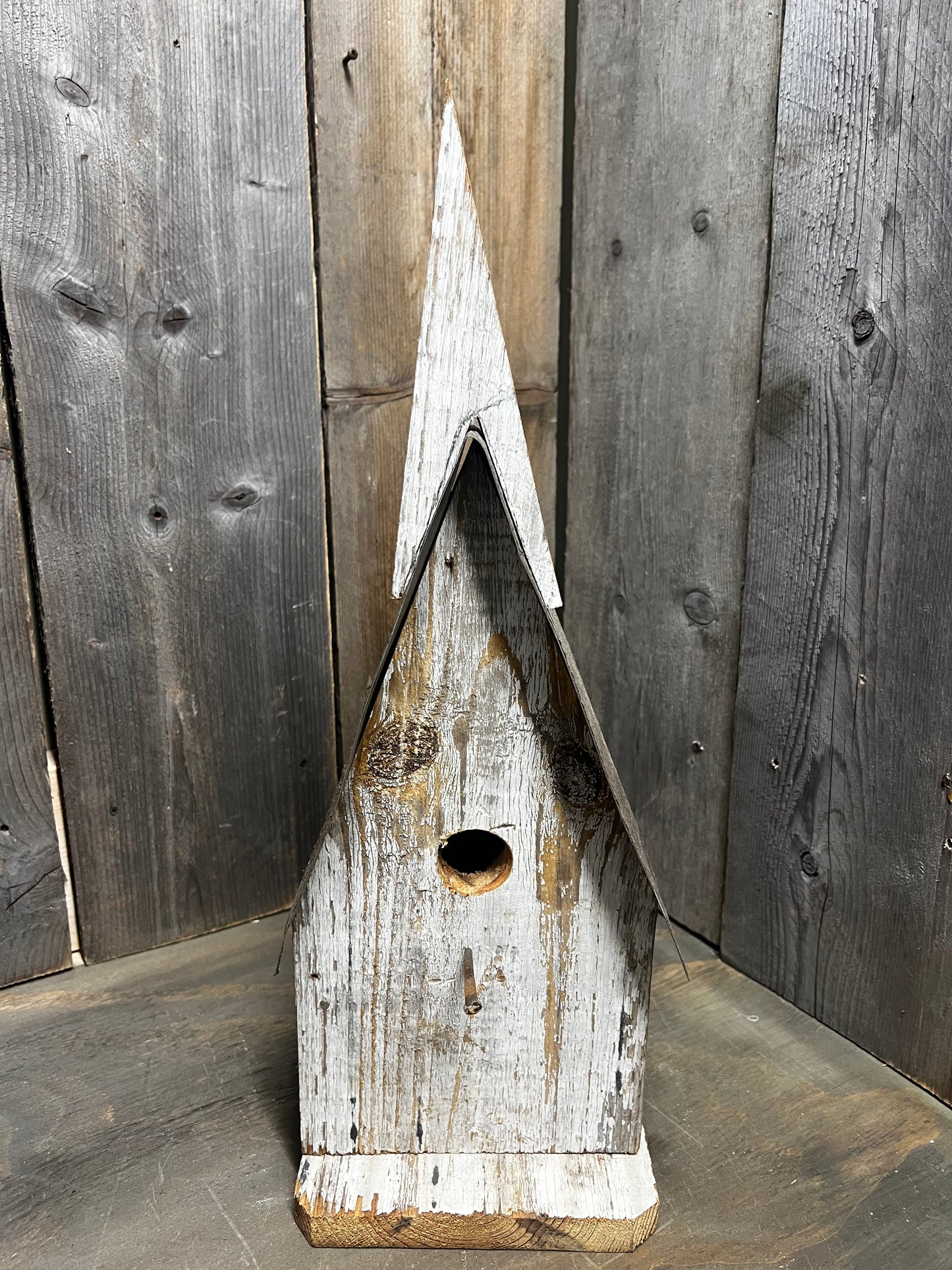 Birdhouse, Reclaimed, 19.5", CHURCH