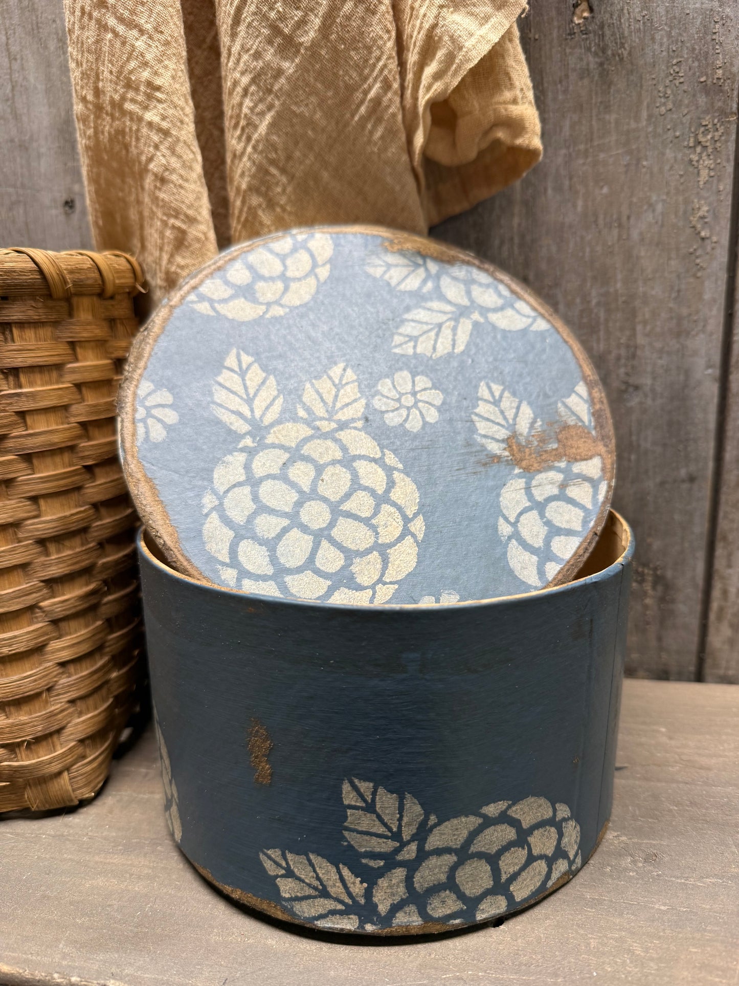 Paper Mache Box, 6.5", FLORAL