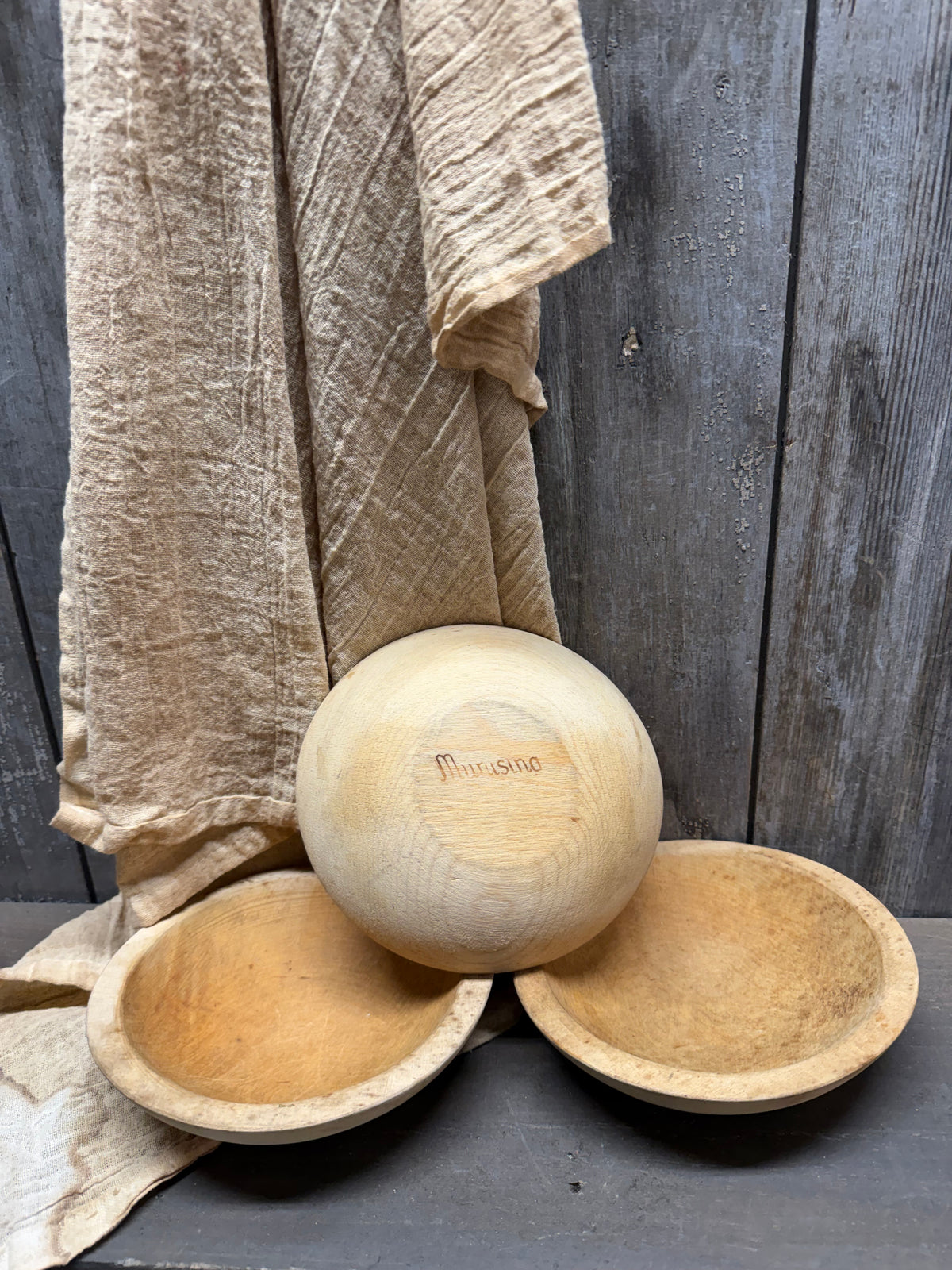WOODEN BOWL SET/3, 6", Munising