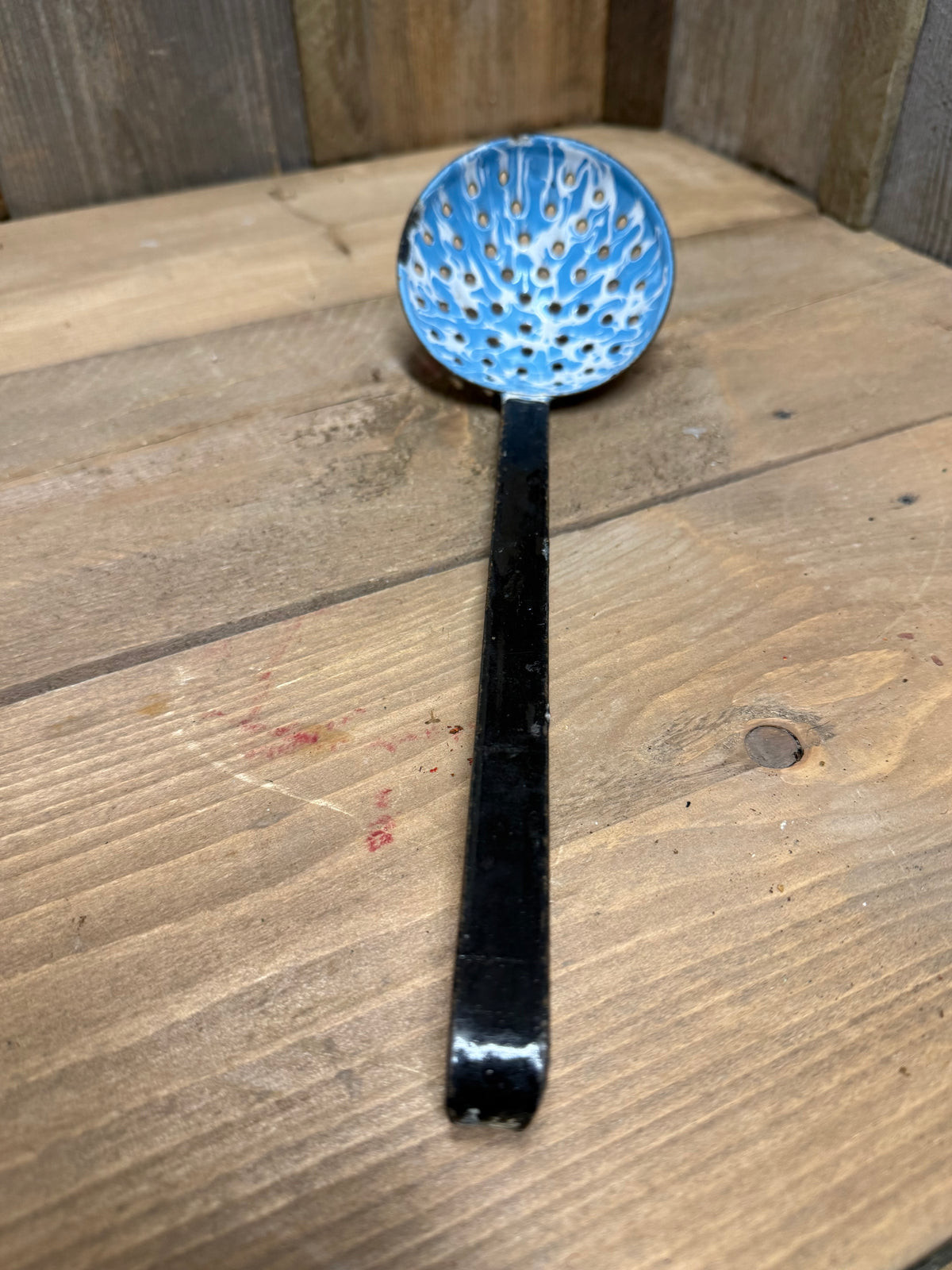 LADLE, 12", Blue/White Swirl