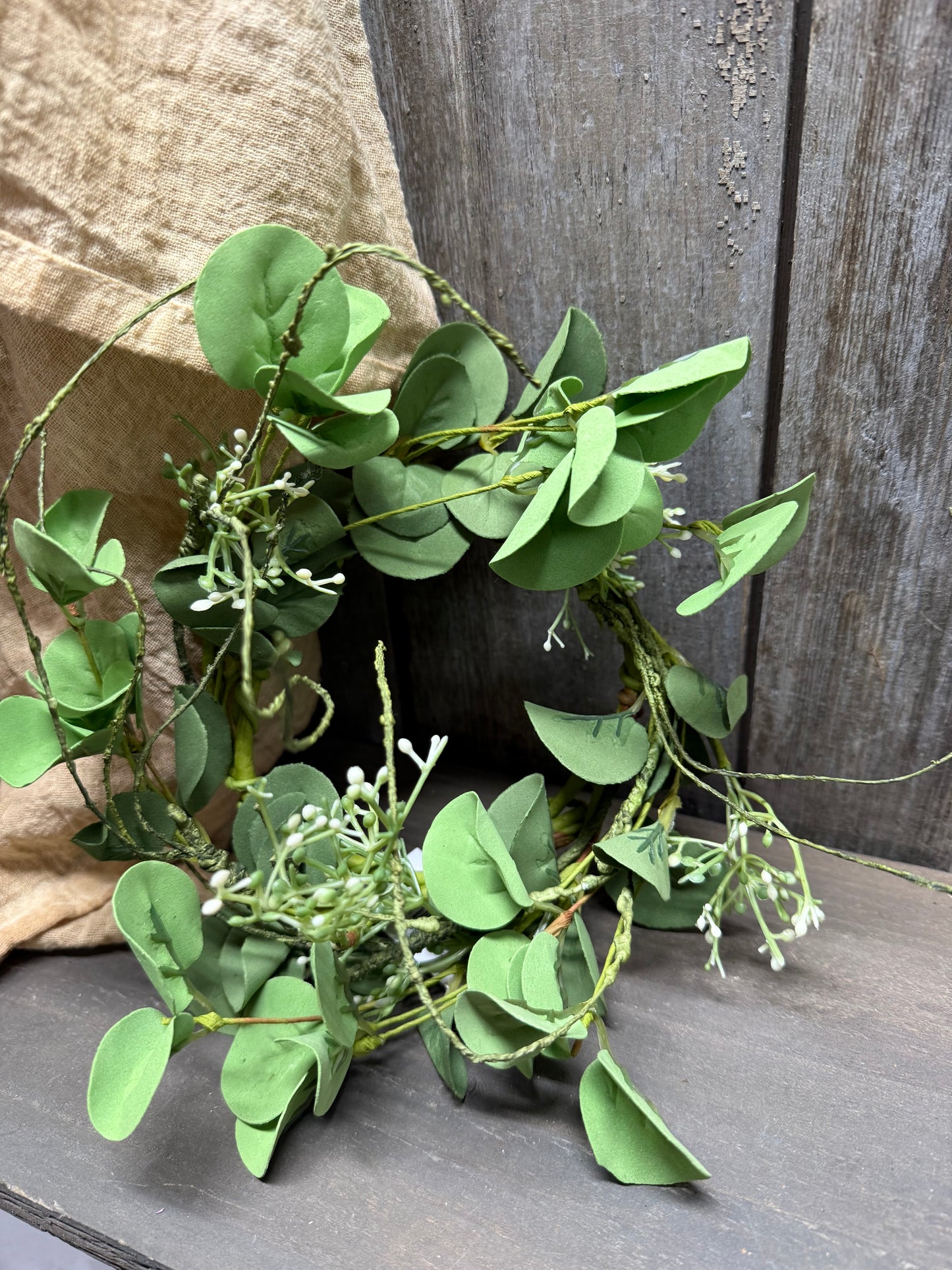 EUCALYPTUS & TWIGS, Candle RIng or Bush