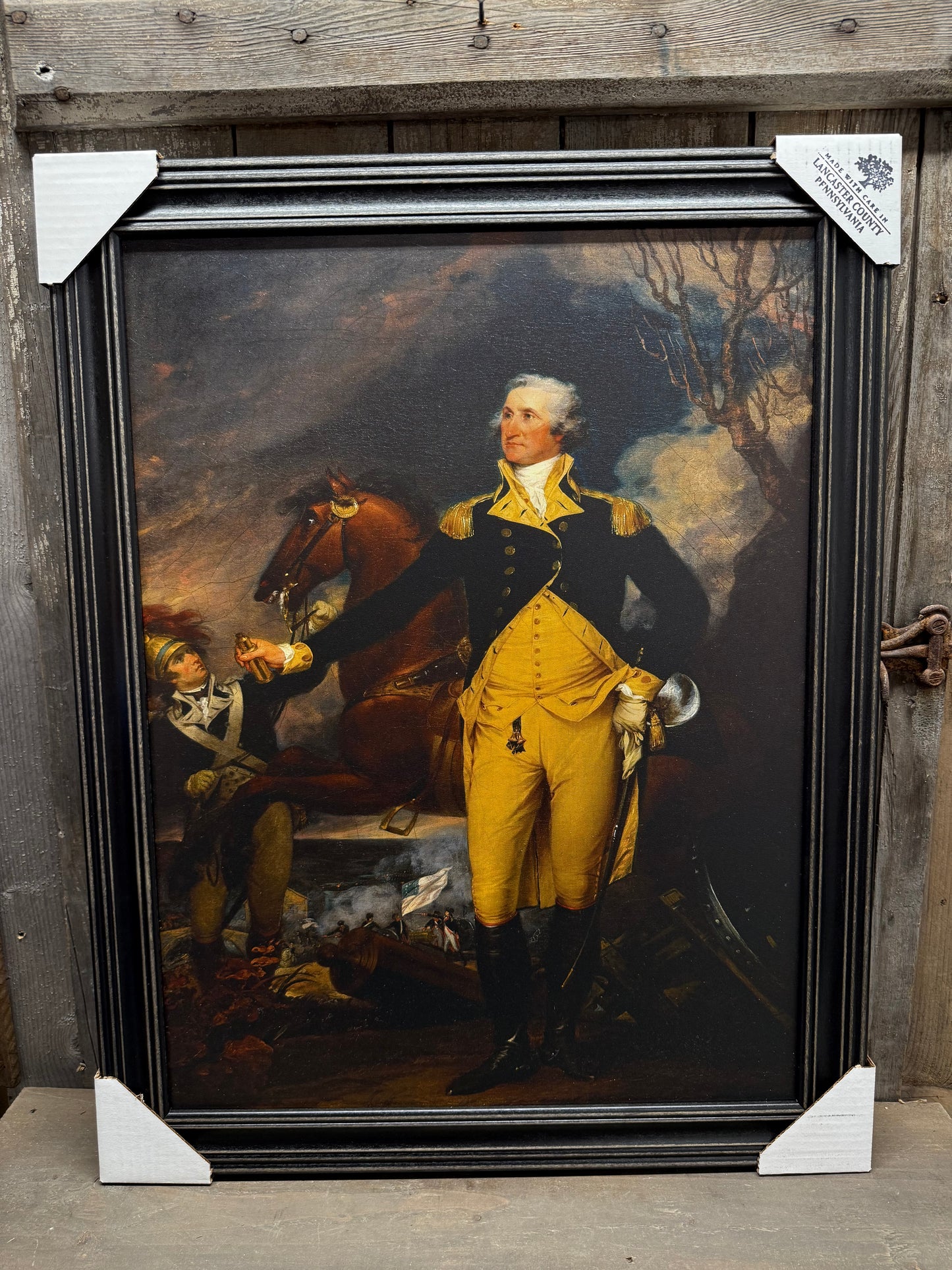 Framed Art, GEORGE WASHINGTON BEFORE THE BATTLE OF TRENTON