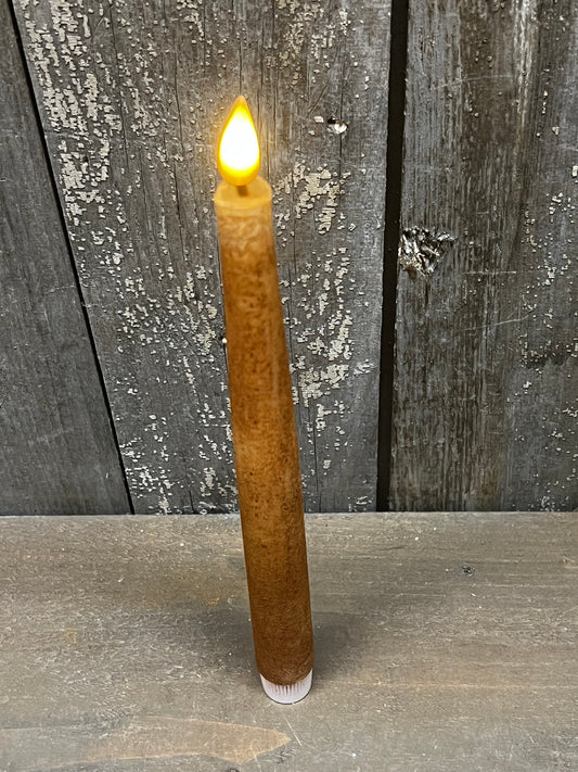 Candle, Taper, Timer, 11.5” BROWN