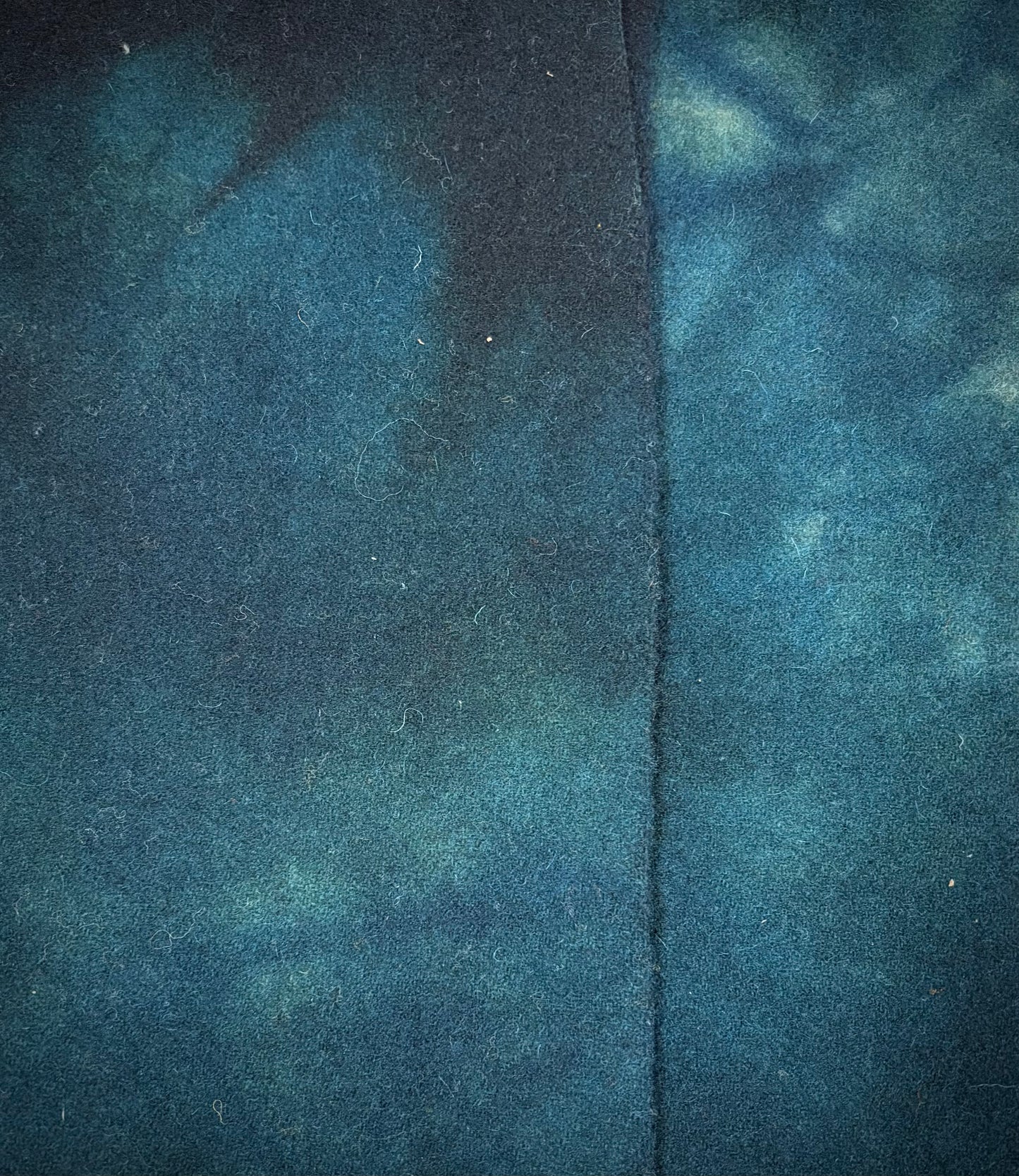 Hand Dyed Wool, 11.5” x 33”, DEEP OCEAN