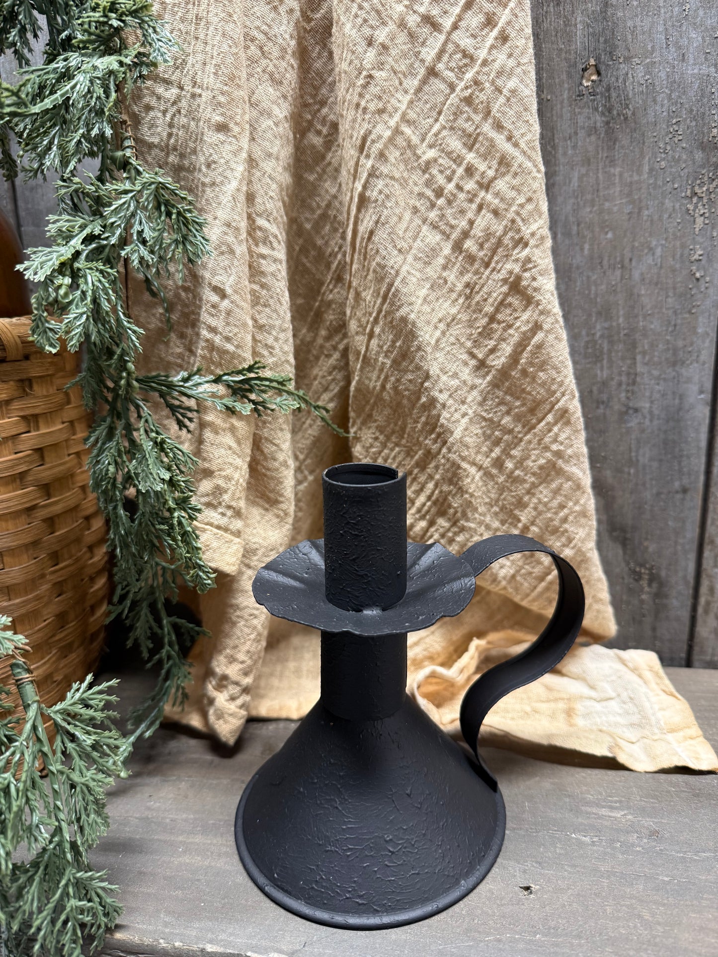 Candle Stand, TEXTURED BLACK