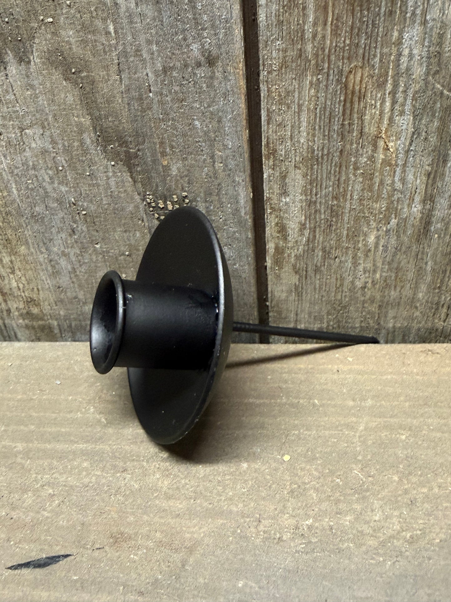 Candle Holder, Taper, BLACK W/SPIKE