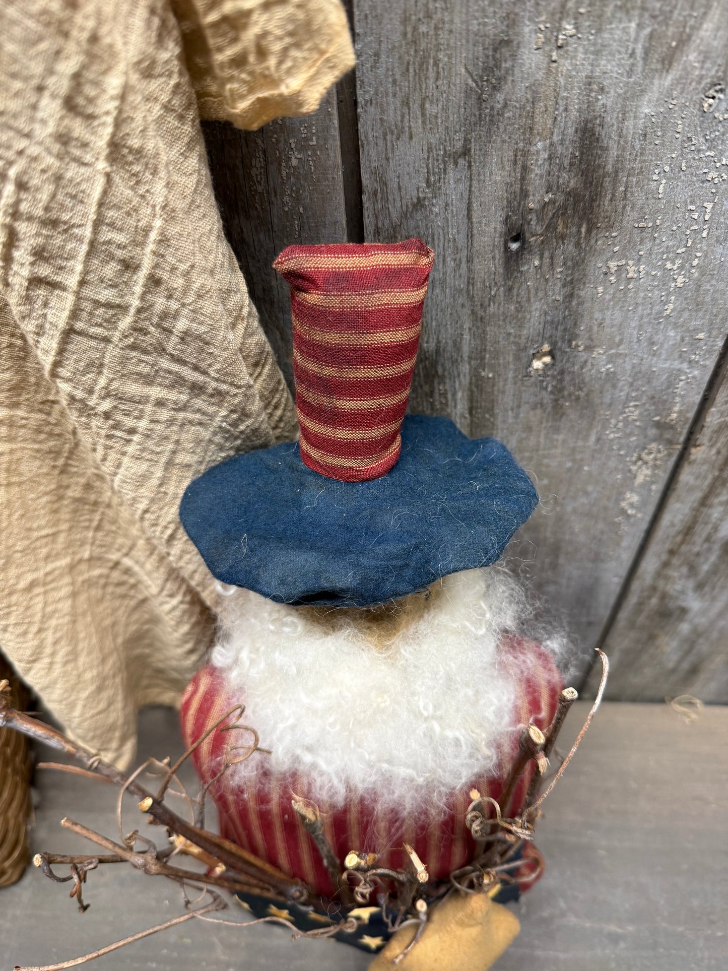 SAMUEL, 14”, Uncle Sam w/ Sticks & Star