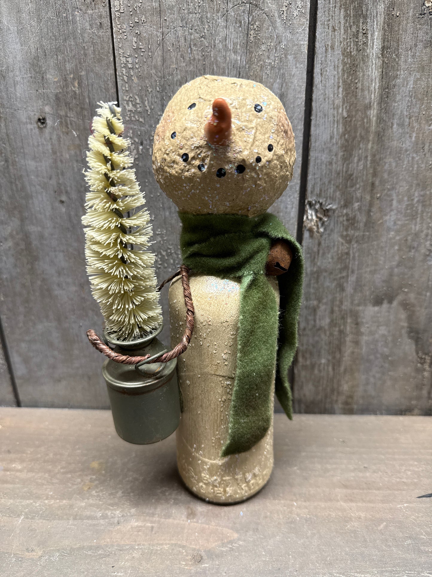 BOTTLE SNOWMAN, Hand Crafted, Assorted