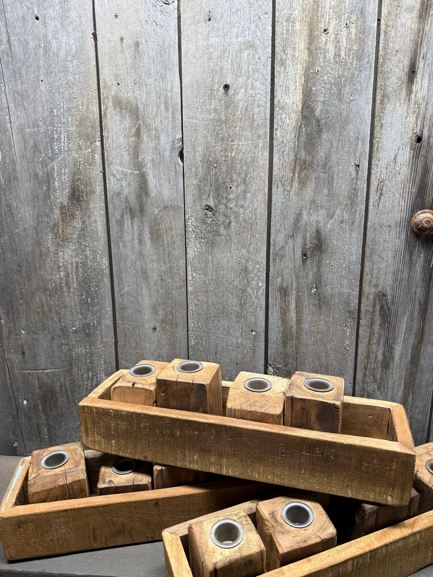 Candle Holder, 15"x 4.25", WOODEN TRAY
