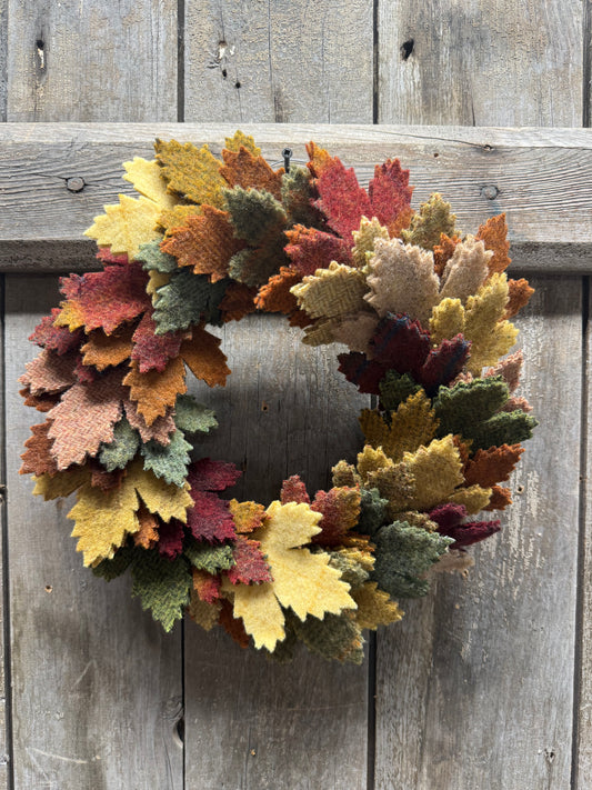 Wreath, 11" AUTUMN LEAVES