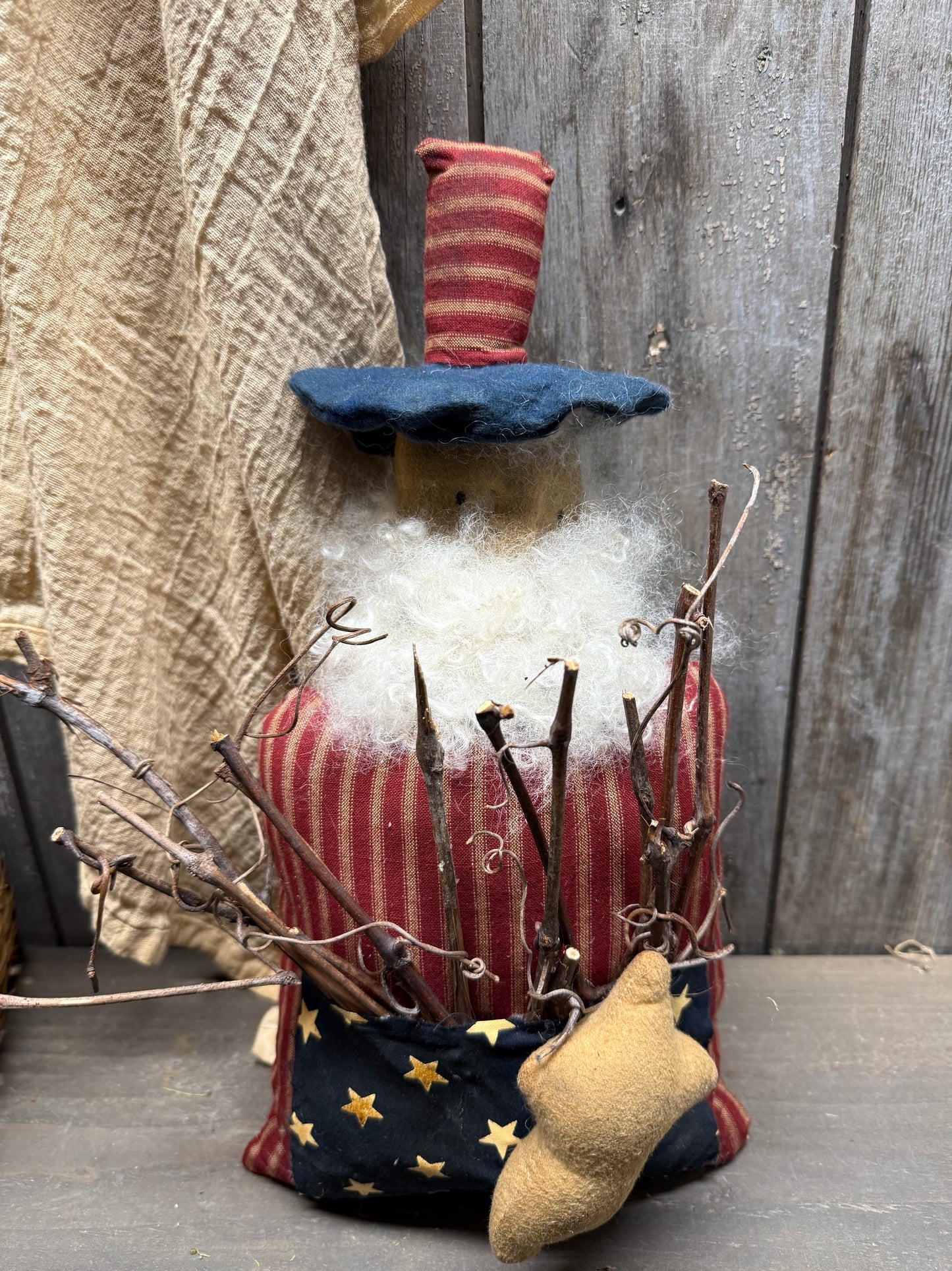 SAMUEL, 14”, Uncle Sam w/ Sticks & Star