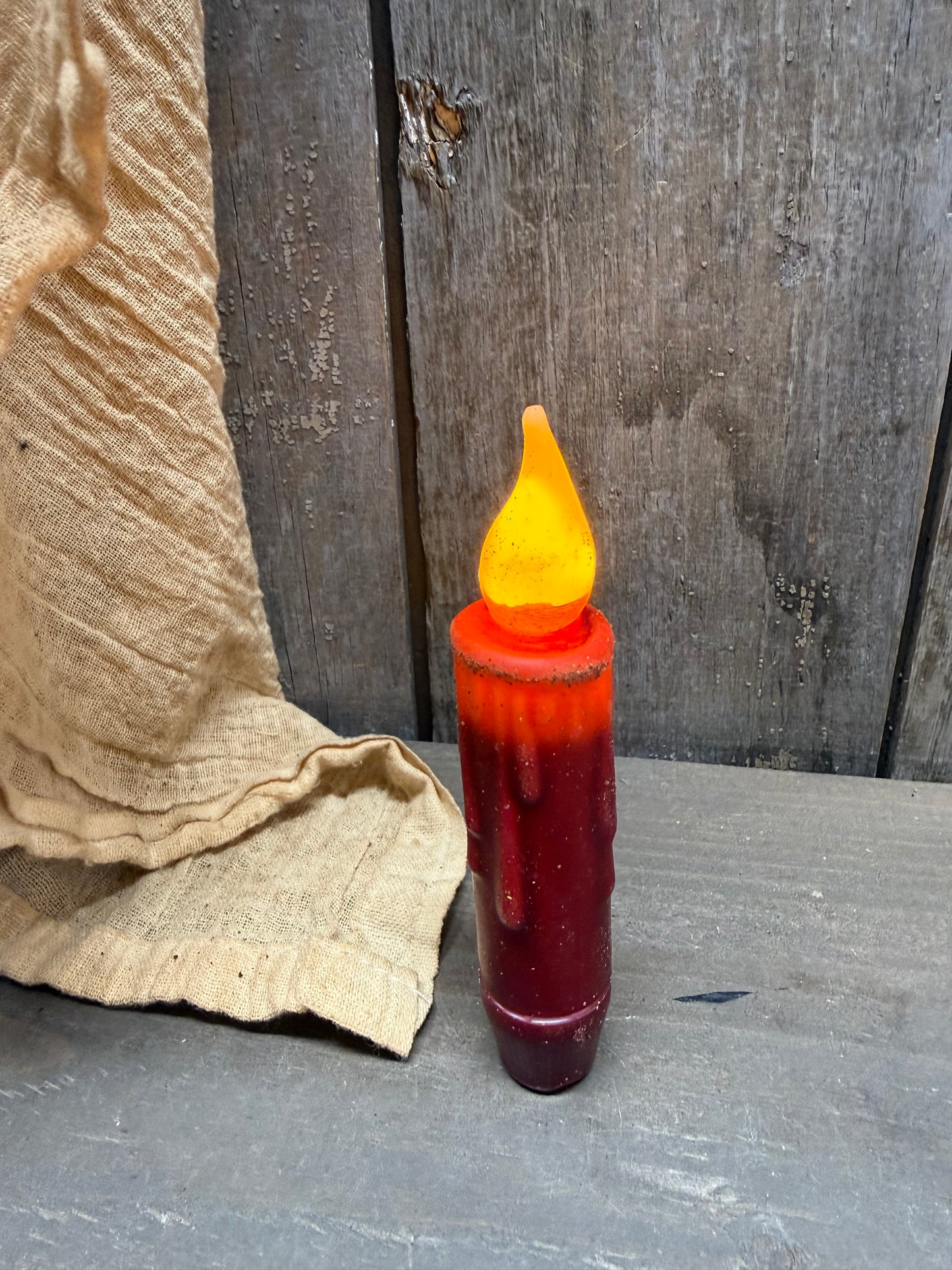 Taper Candle, Wax Dipped, TIMER, PATRIOTIC
