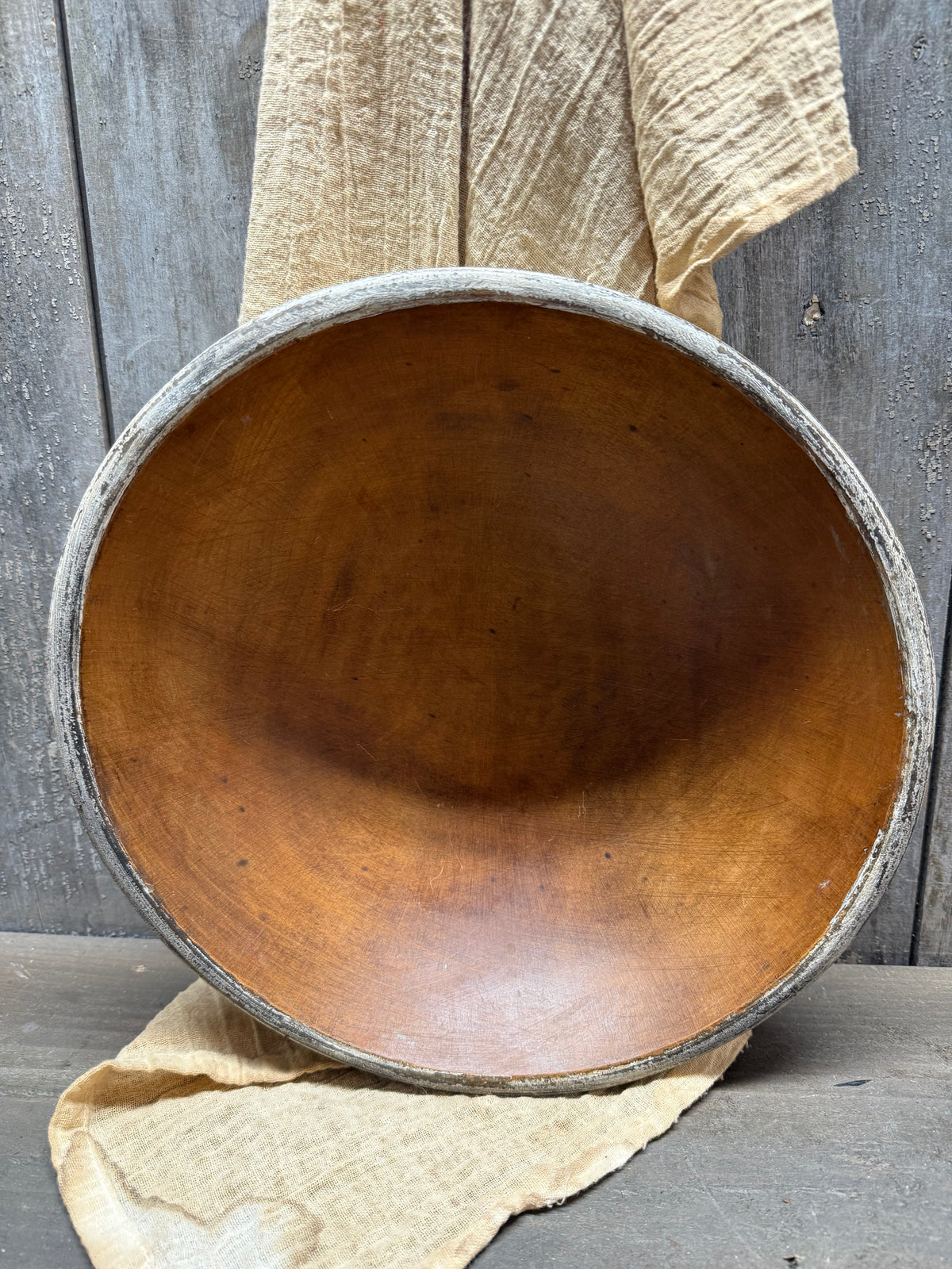 WOODEN BOWL, 11.75", Painted
