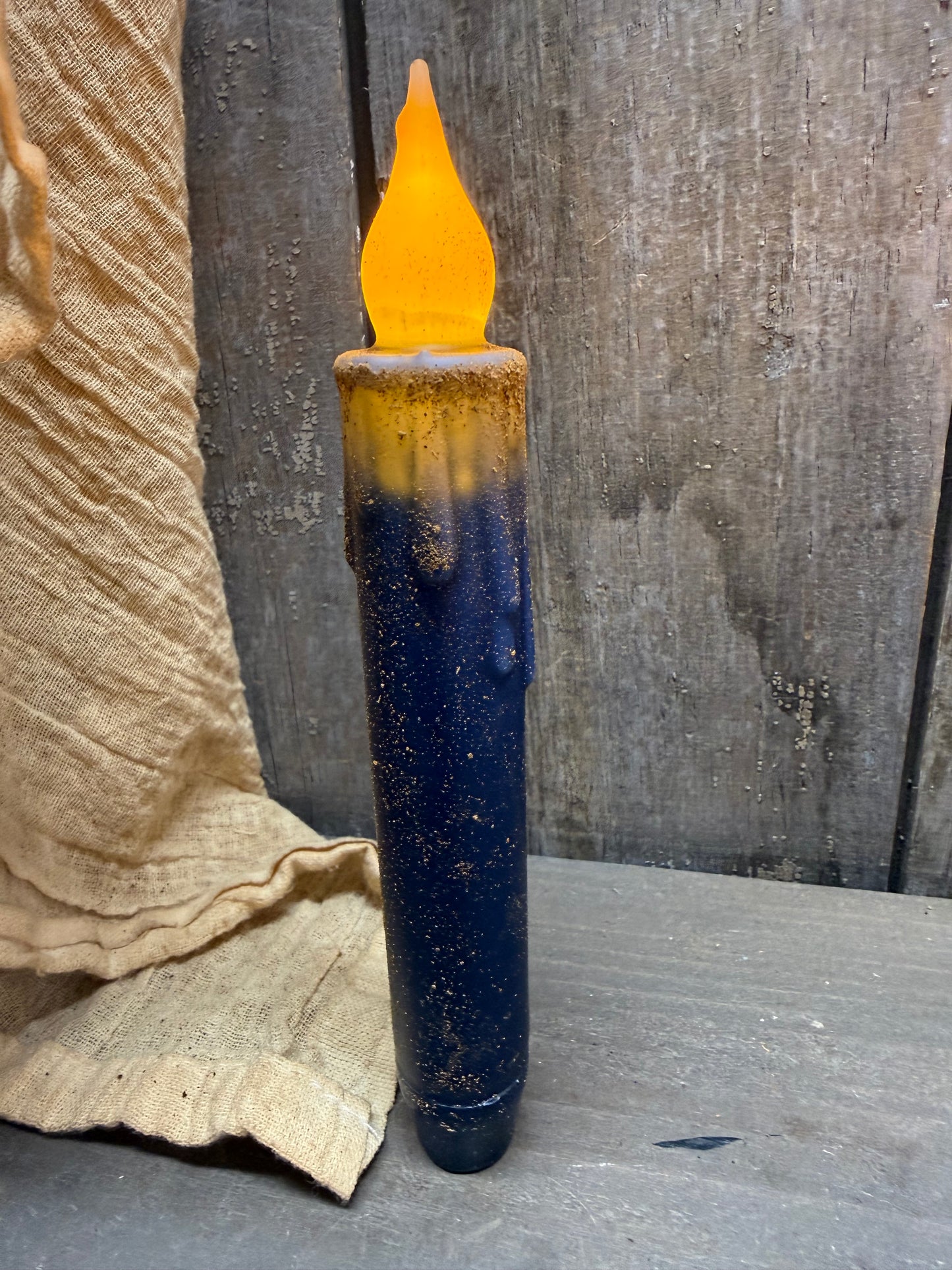Taper Candle, Wax Dipped, TIMER, PATRIOTIC