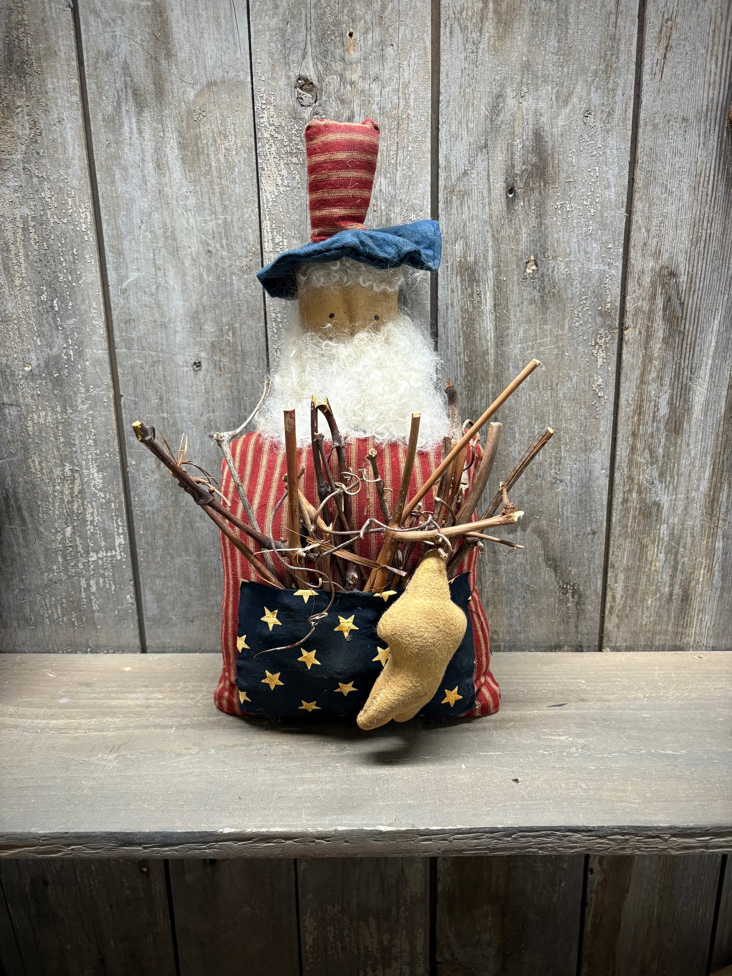 SAMUEL, 14”, Uncle Sam w/ Sticks & Star