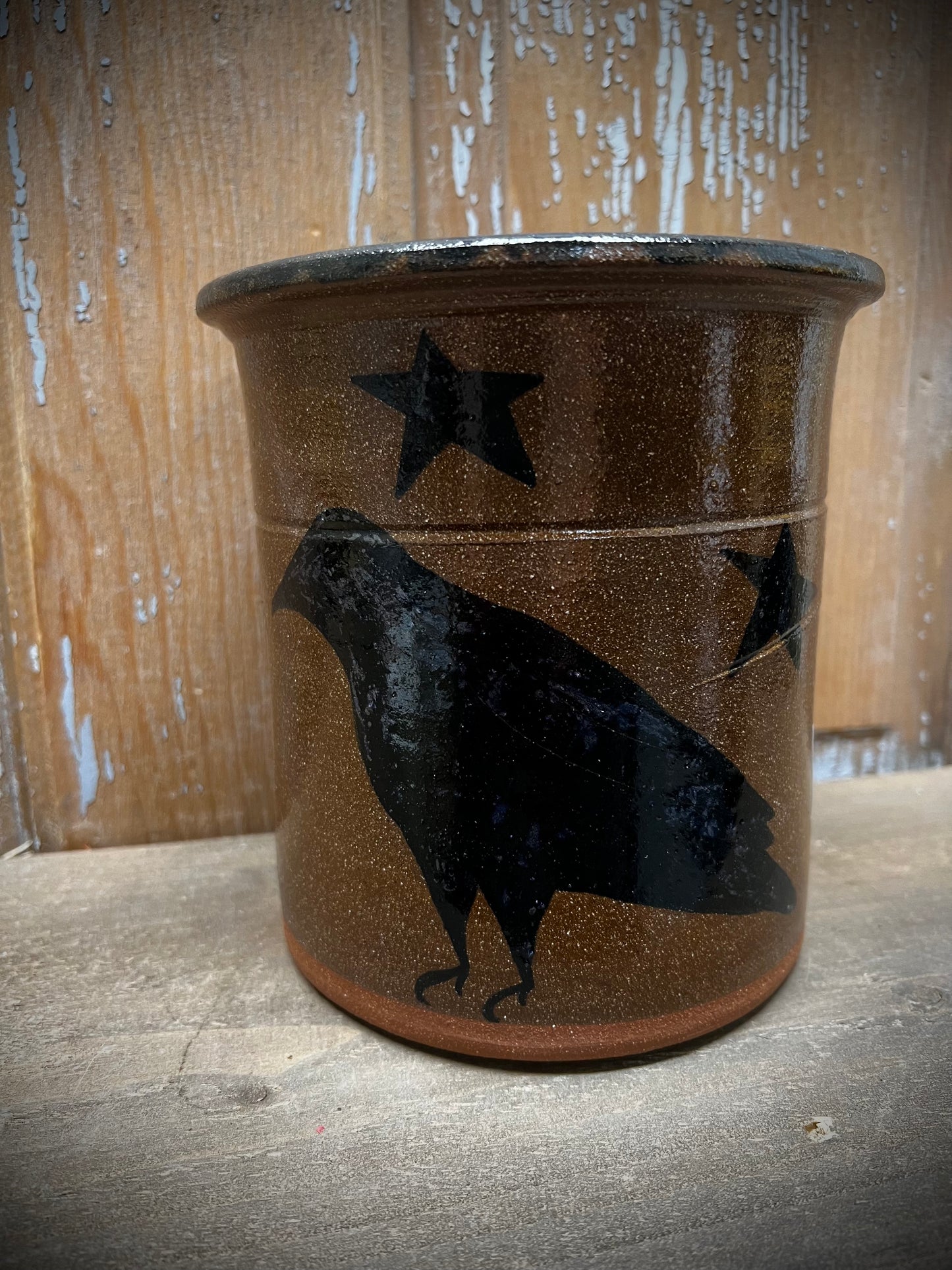 Spoon Crock, Large, BLACK CROW