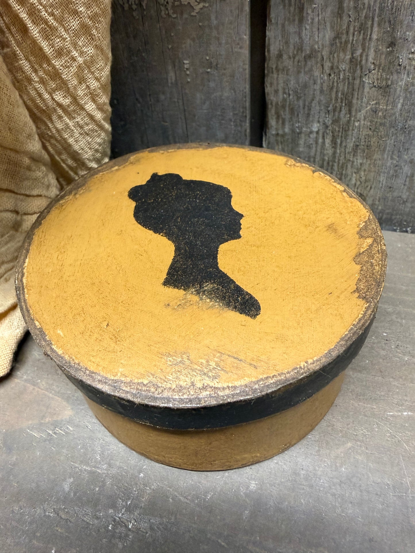 Paper Mache Box, 4", LADIES HEAD