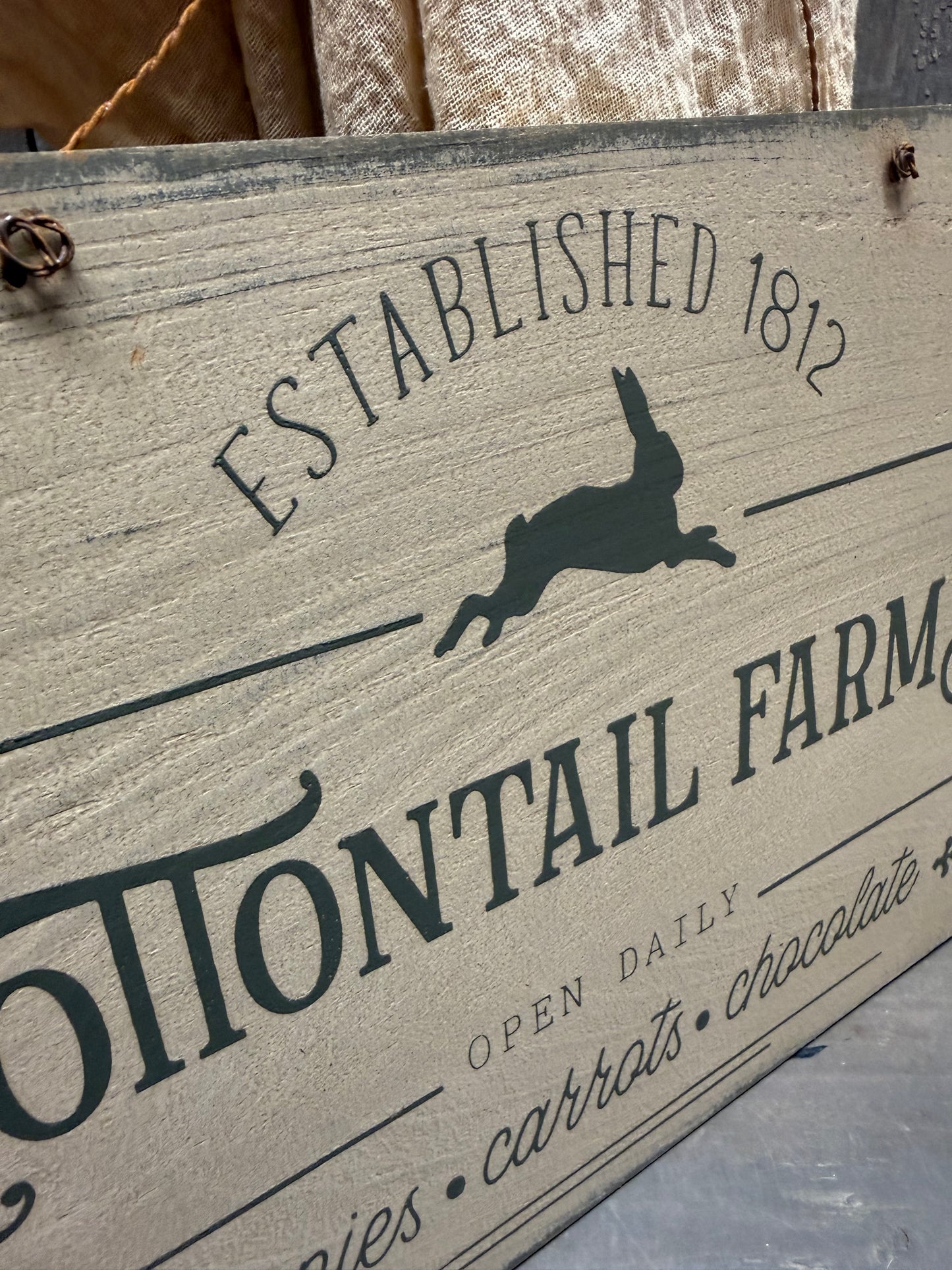 Hanging Sign, 9"X 12", COTTONTAIL FARMS