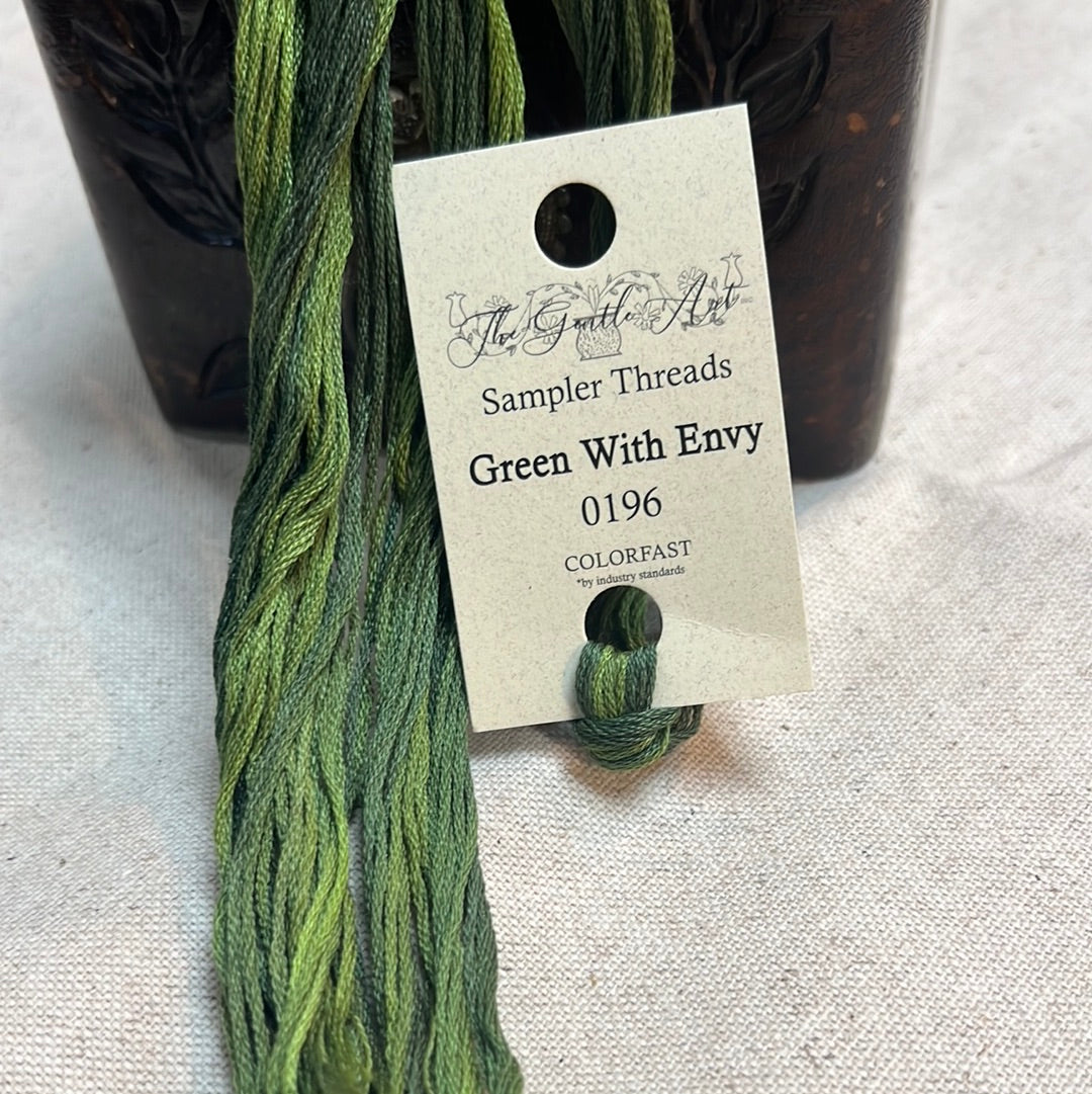 GREEN WITH ENVY, 0196, Sampler Threads