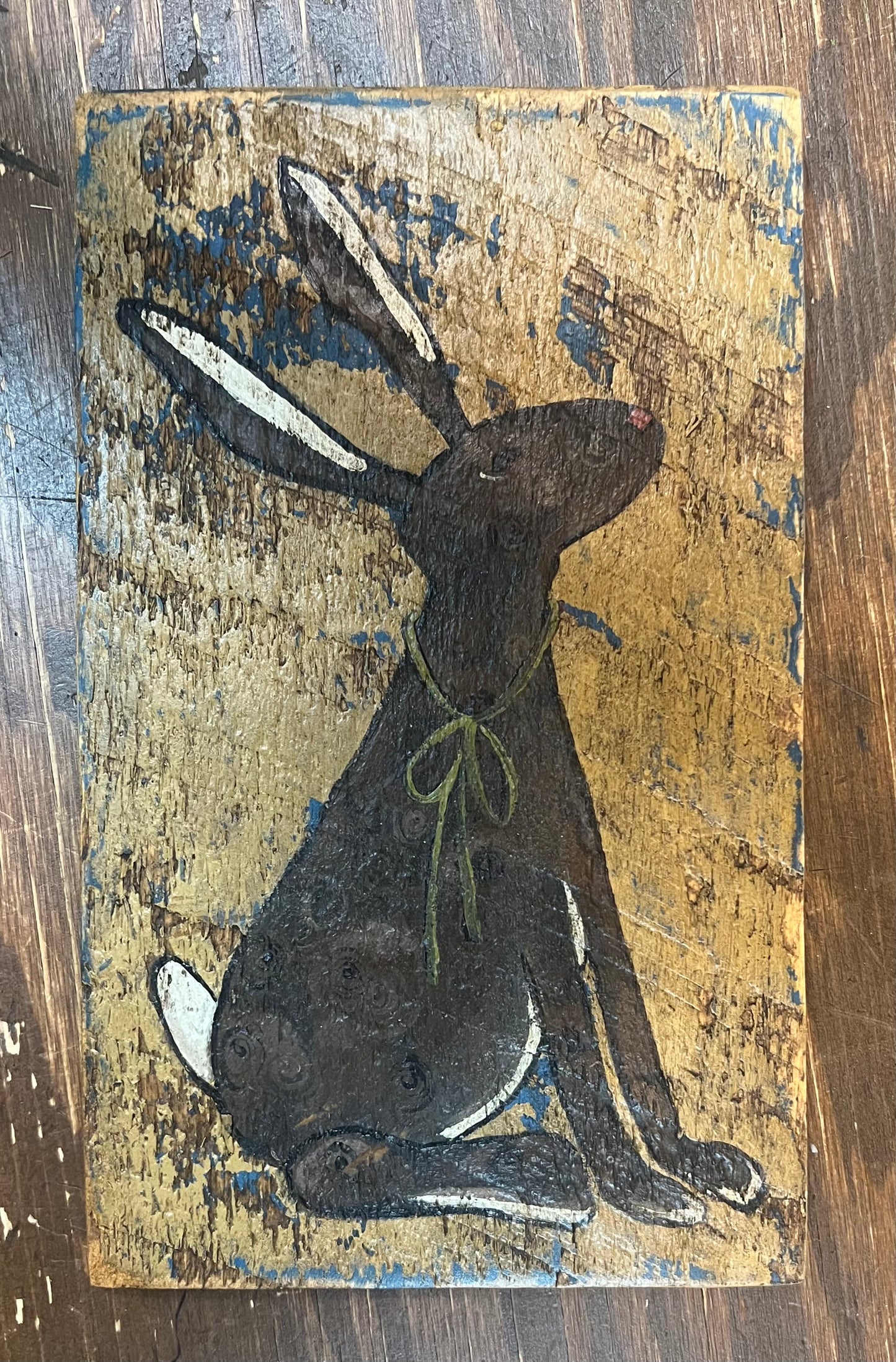 SIGN, RoughCut, Folk Art Bunny