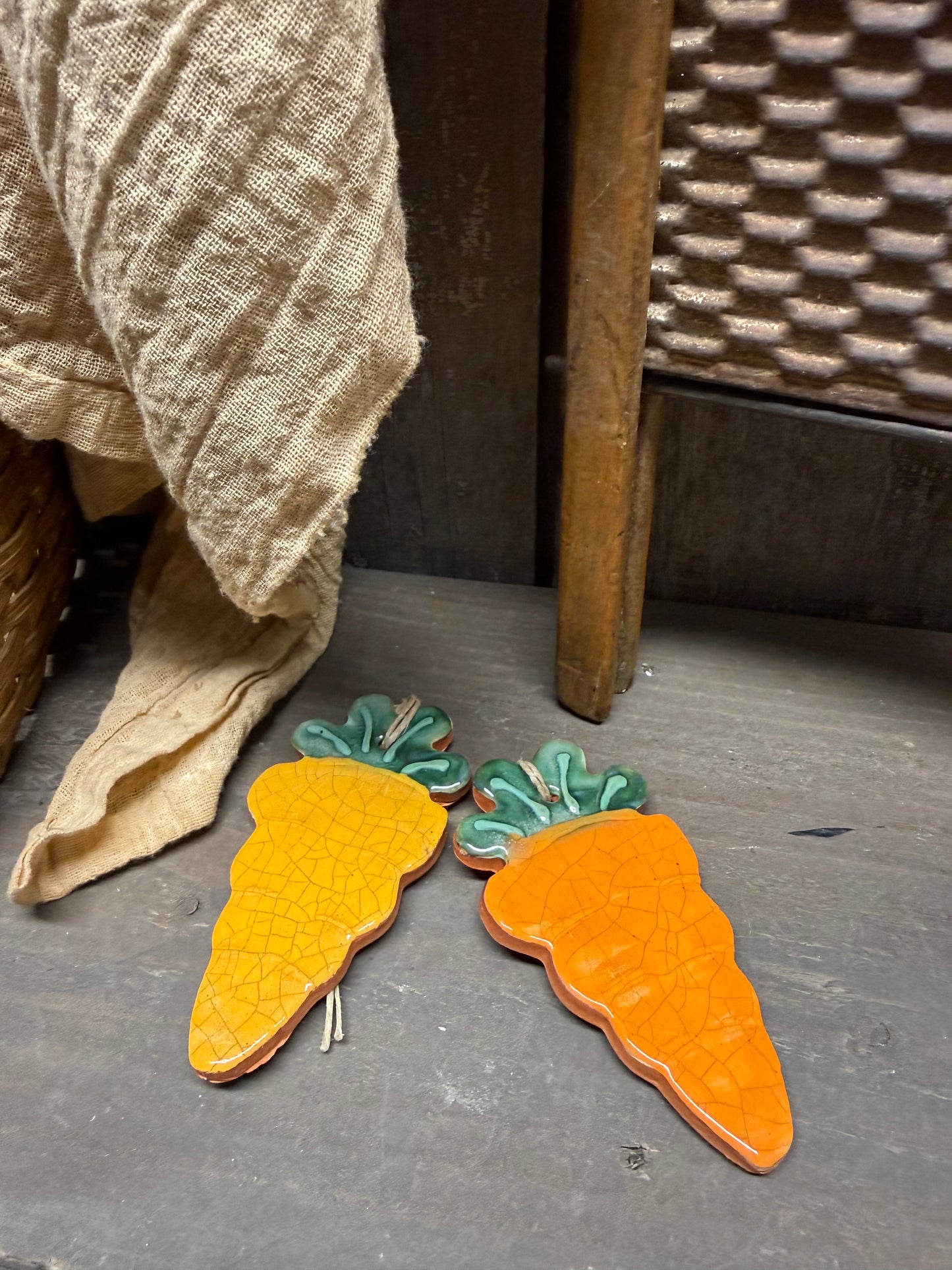 Ornament, Redware, CARROT, Assorted