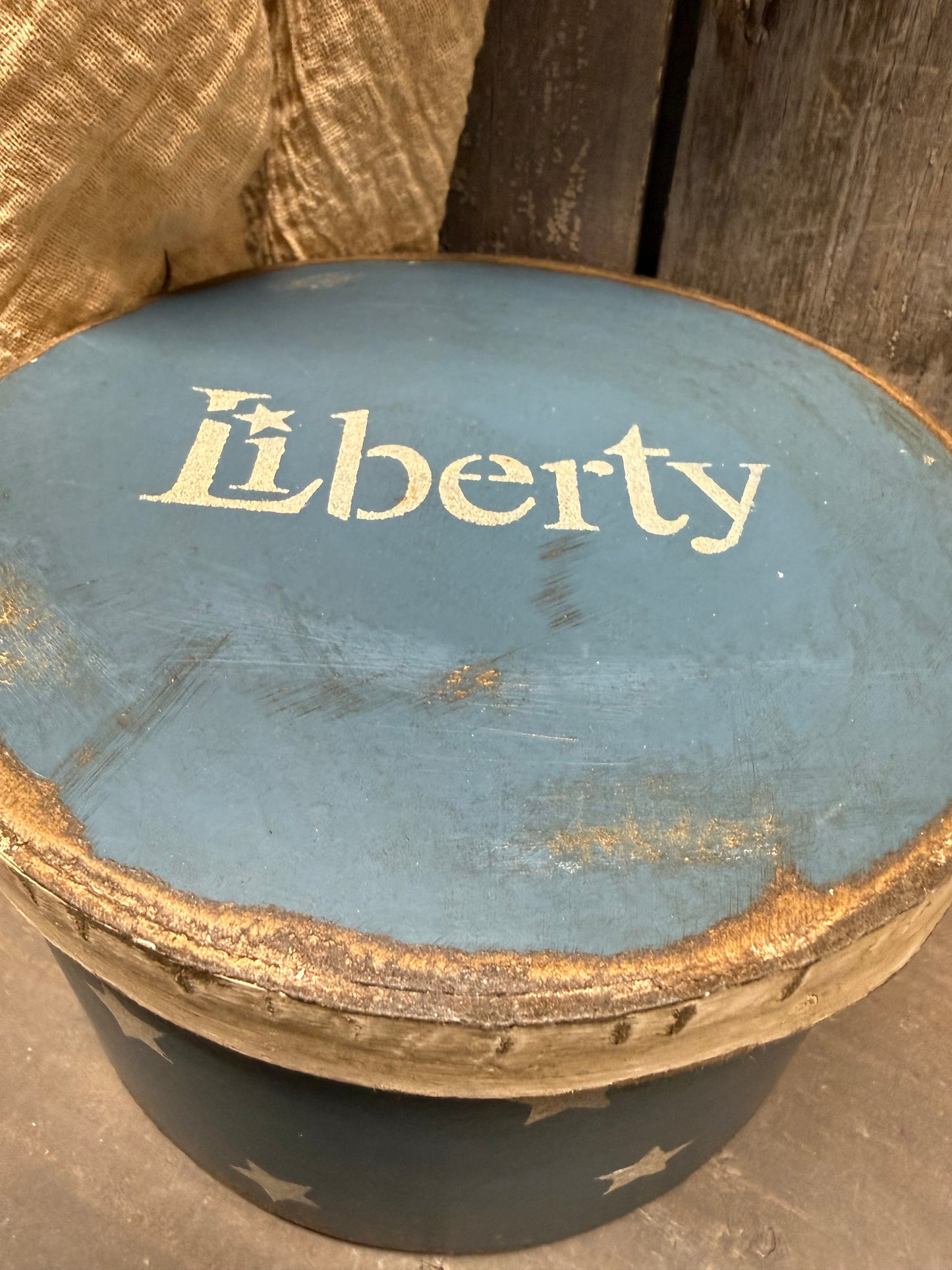 Paper Mache Box, 6.5", LIBERTY