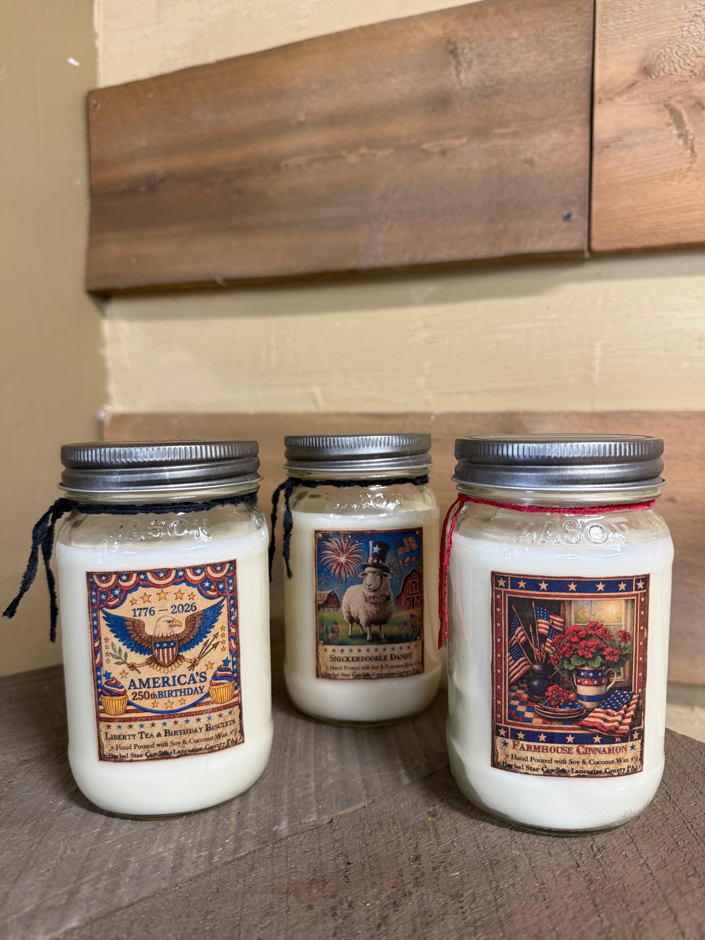 Soy/Coconut Wax Candle, AMERICA