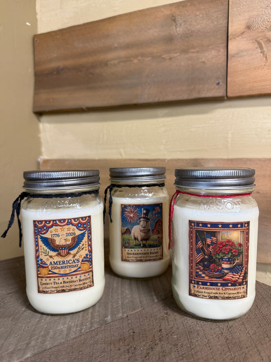 Soy/Coconut Wax Candle, AMERICA