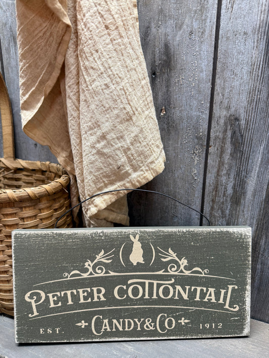 Hanging Sign, PETER COTTONTAIL CANDY