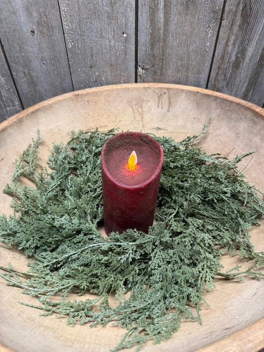Candle Ring, 4.5" Inner Ring, DARK GREEN JUNIPER