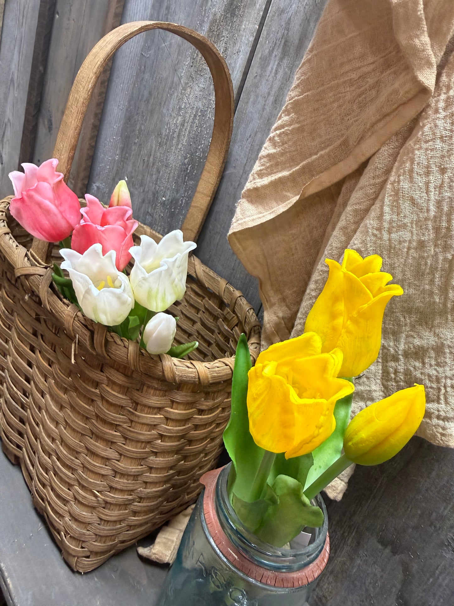 Bunch/3, Real Feel Tulips, 11.5", Assorted