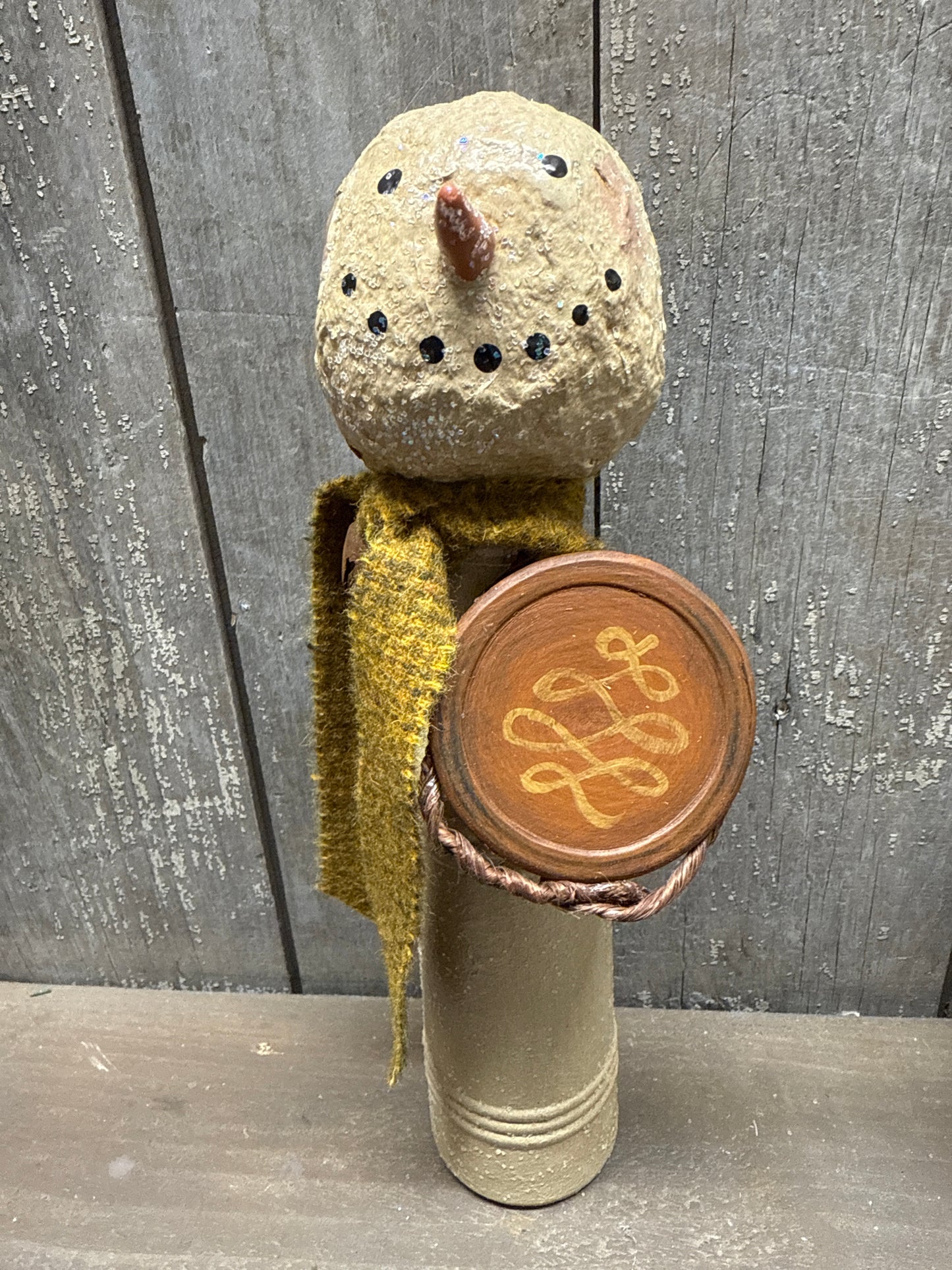 BOTTLE SNOWMAN, Hand Crafted, Assorted