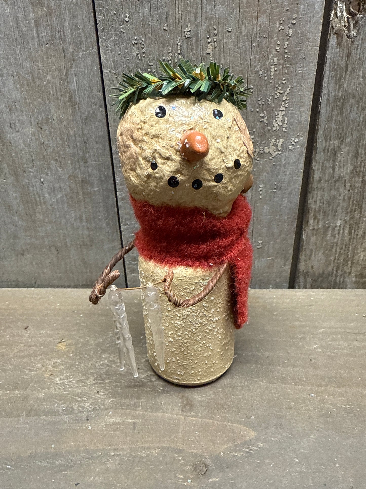 BOTTLE SNOWMAN, Hand Crafted, Assorted
