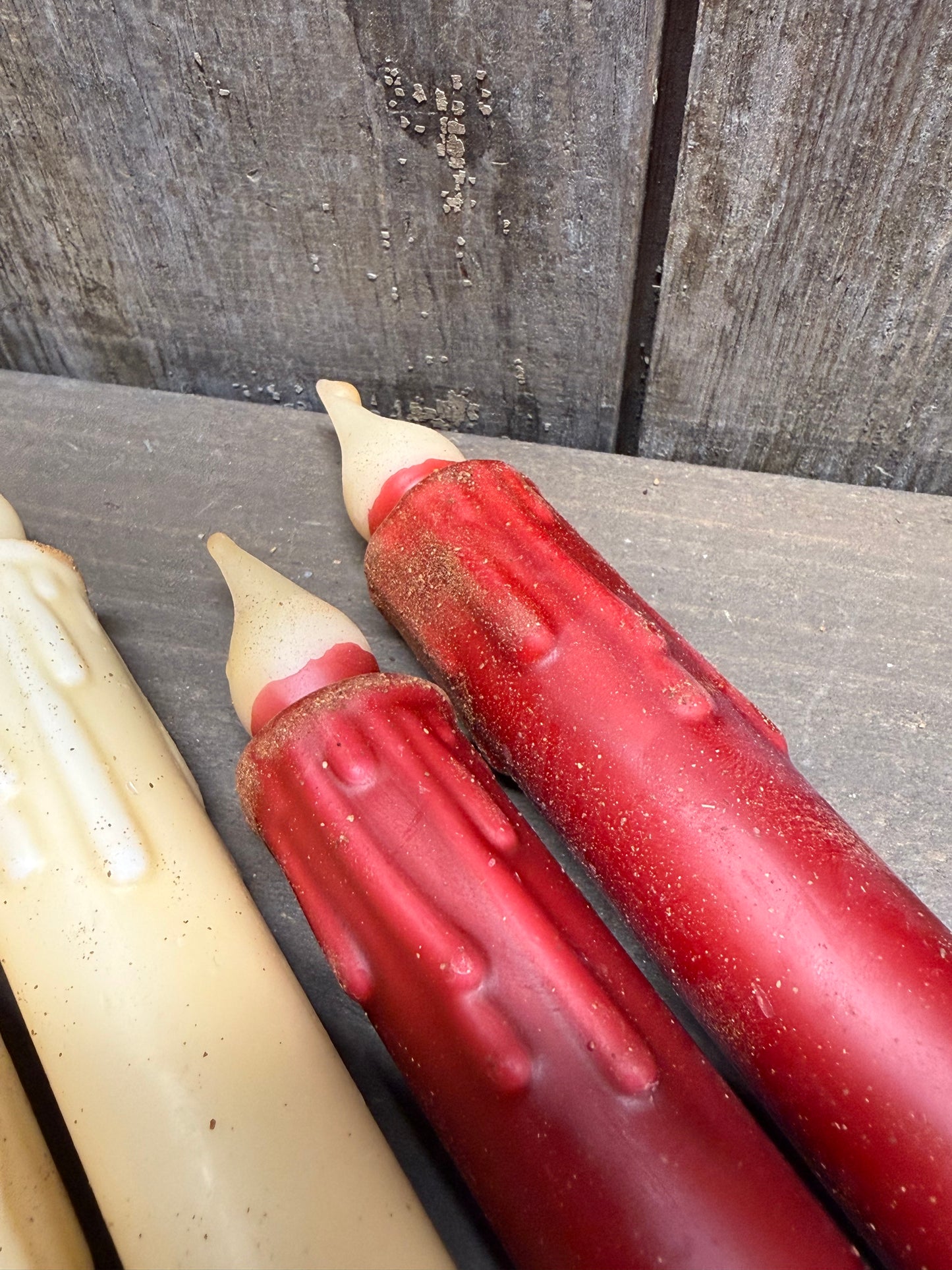 Taper Candle, Wax Dipped, TIMER, PATRIOTIC