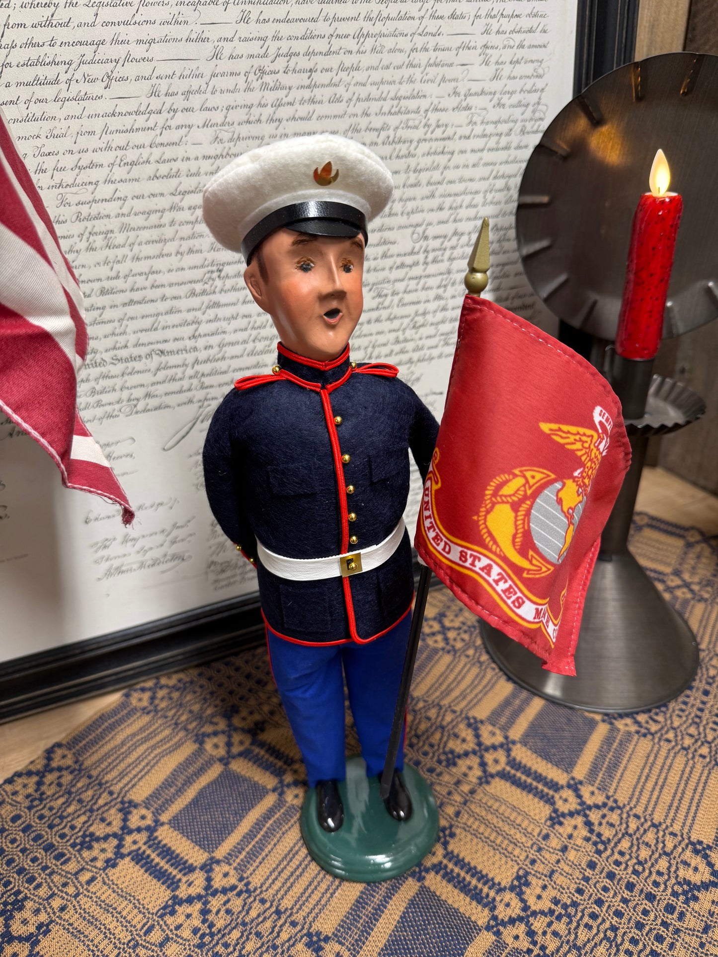 MARINE W/ FLAG, Man or Woman