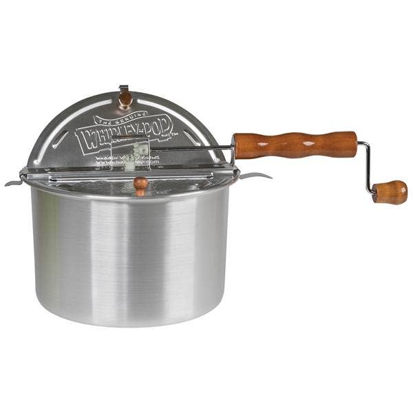 Popcorn Popper, 6 Quart, Aluminum, WHIRLEY POP