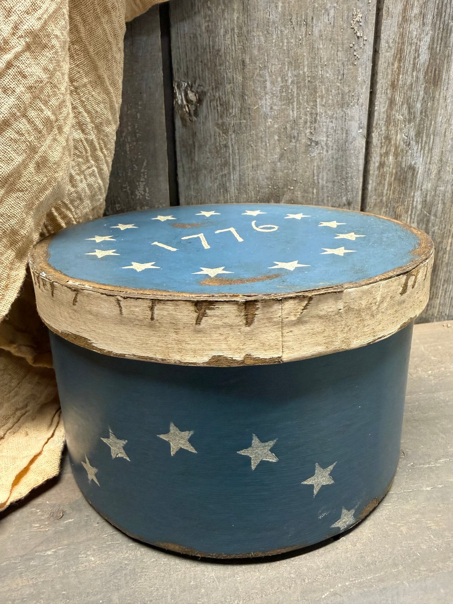 Paper Mache Box, 6.5", 1776