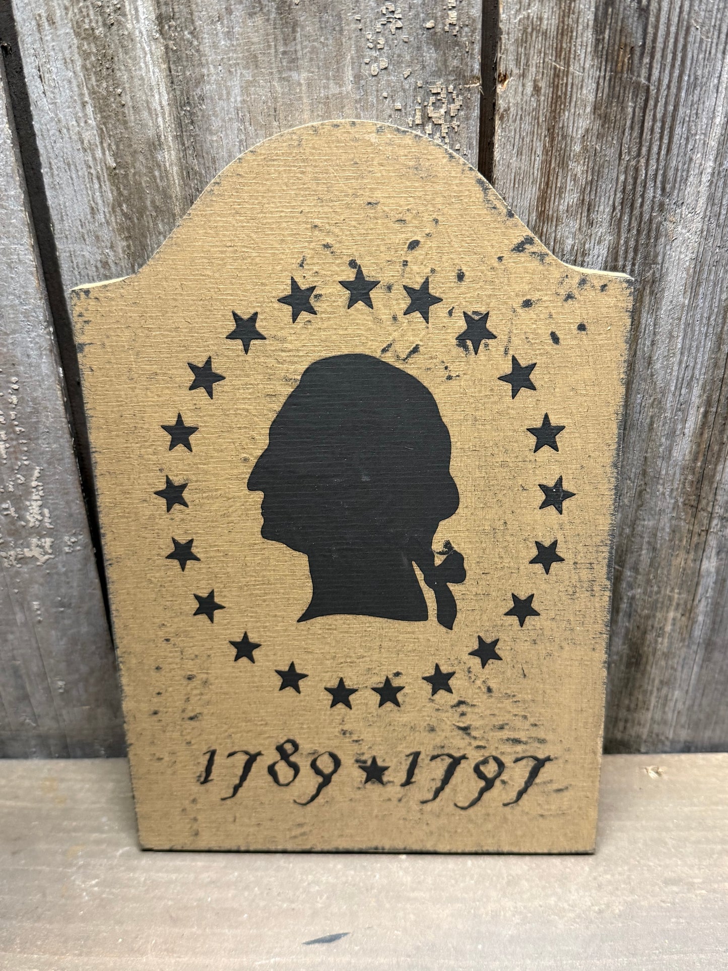 Shelf Sitter, 9"x 6", WASHINGTON 1789-1797