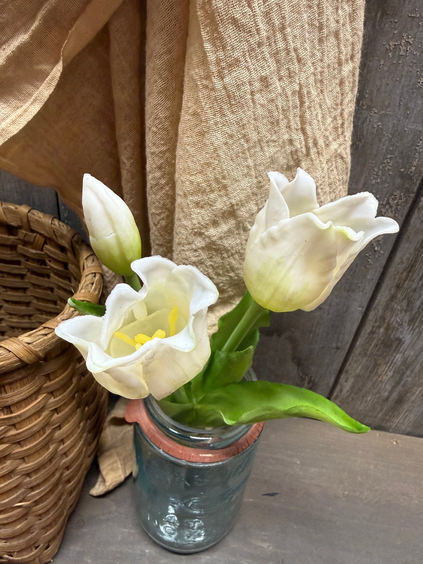 Bunch/3, Real Feel Tulips, 11.5", Assorted