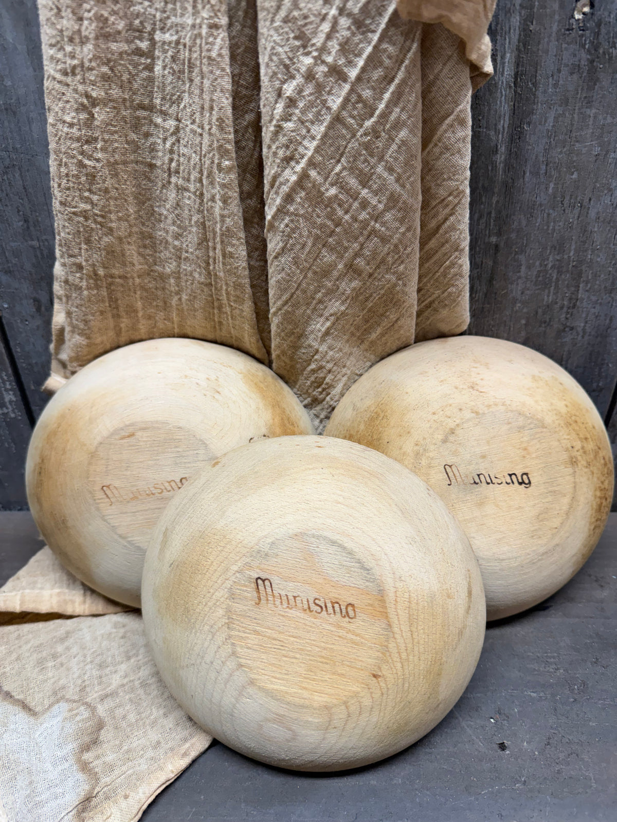 WOODEN BOWL SET/3, 6", Munising