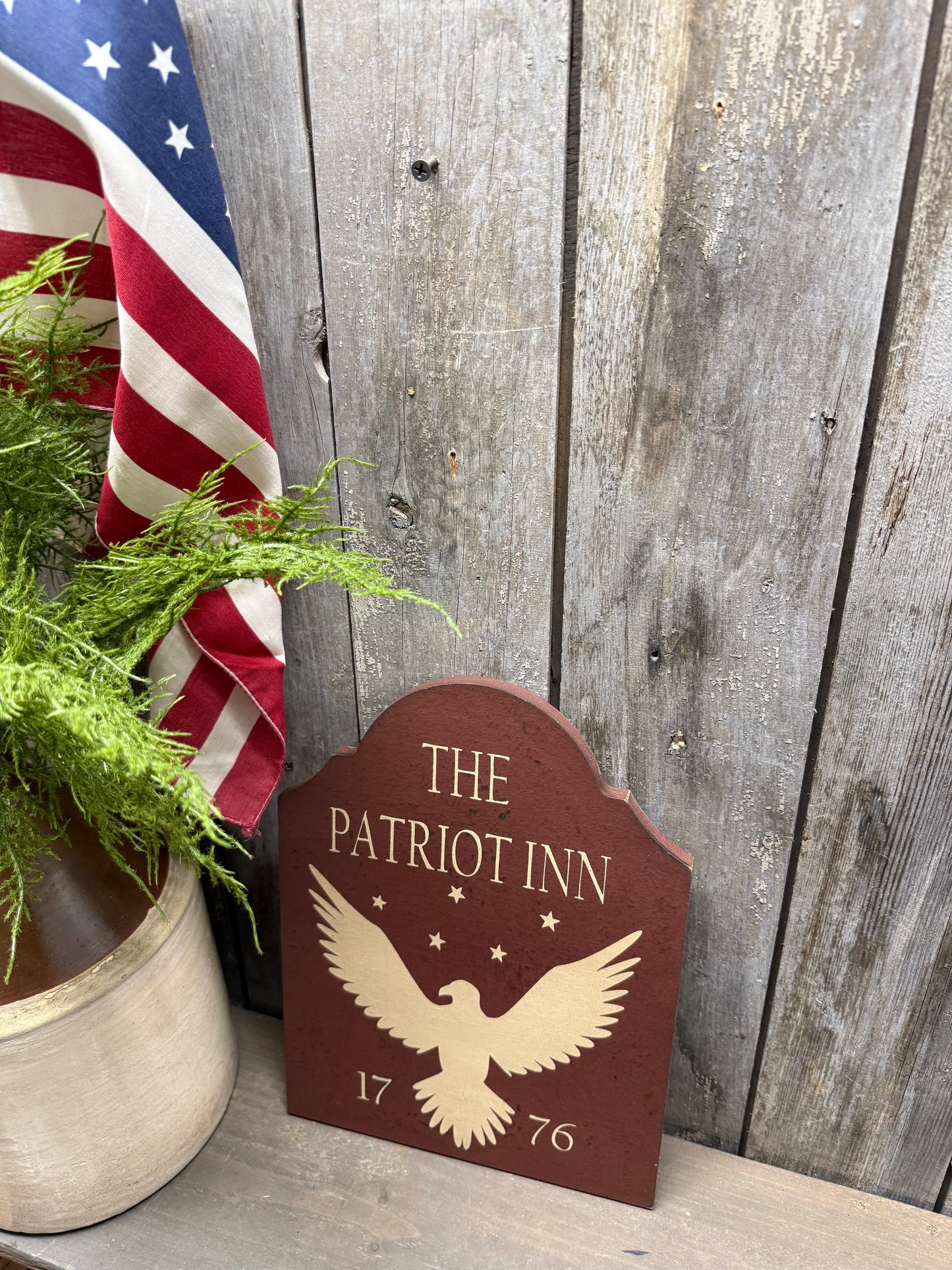 Shelf Sitter, 12"x 9", THE PATRIOT INN