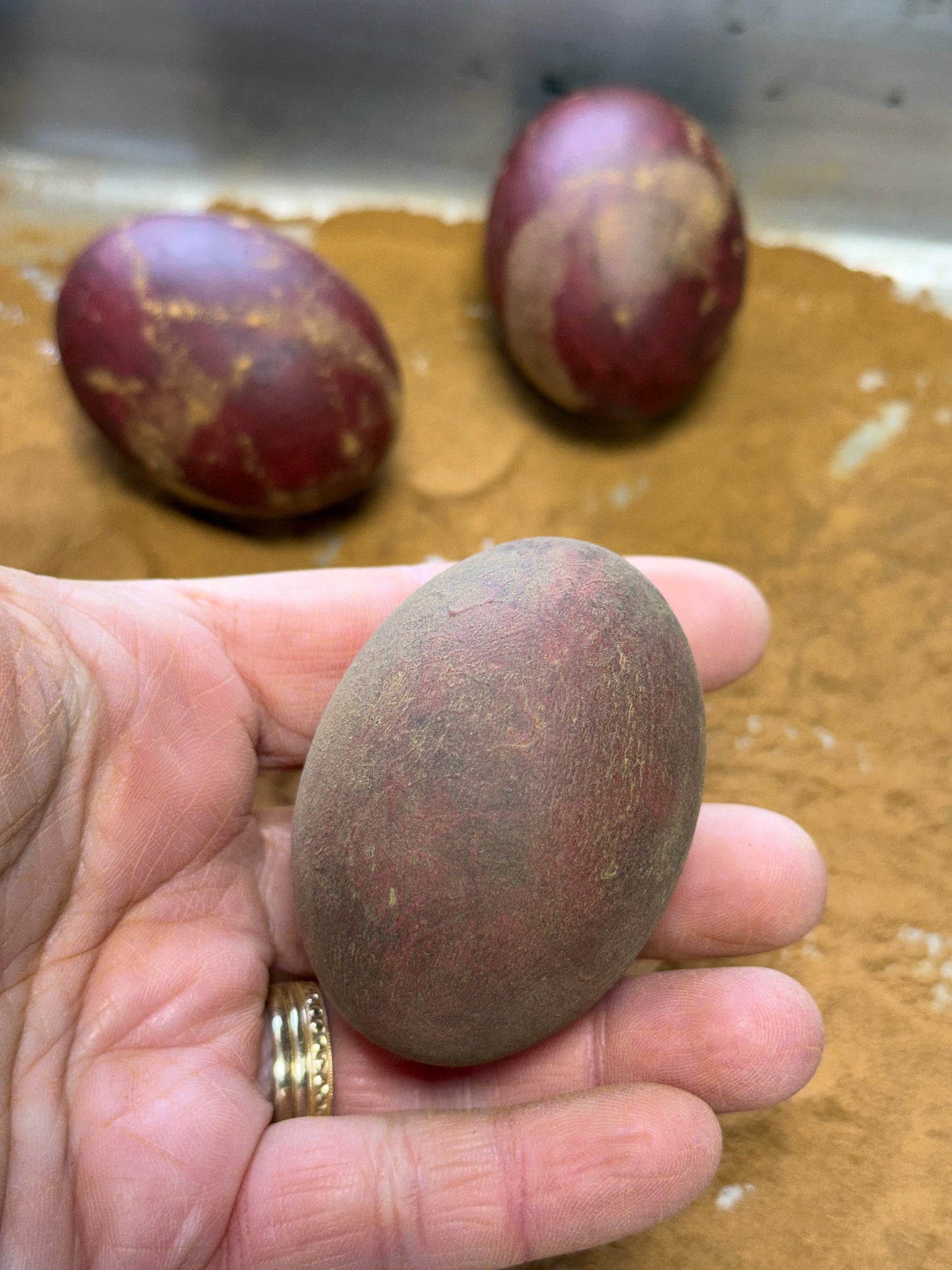Wooden Eggs, Set/6, DULL & DRAB