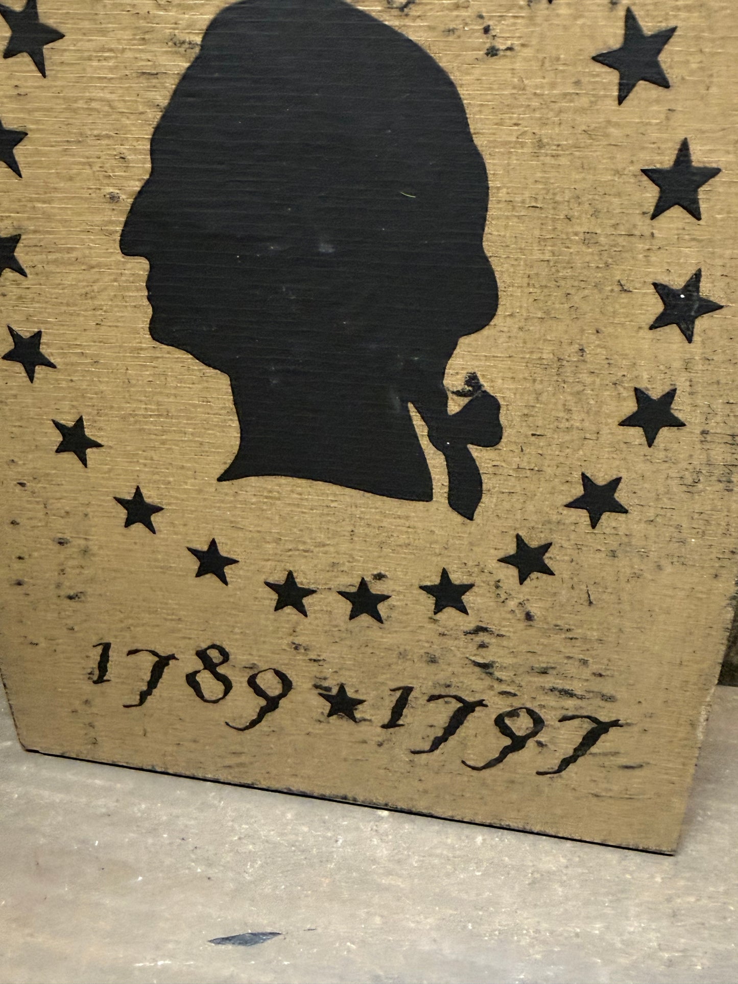 Shelf Sitter, 9"x 6", WASHINGTON 1789-1797