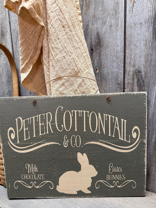 Hanging Sign, 9"X 12", PETER COTTONTAIL & COMPANY