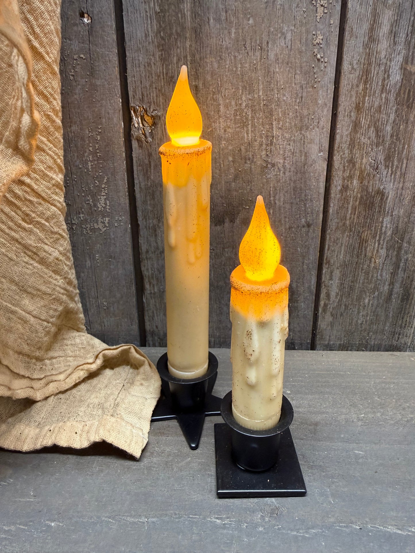 Taper Candle, Wax Dipped, TIMER, PATRIOTIC